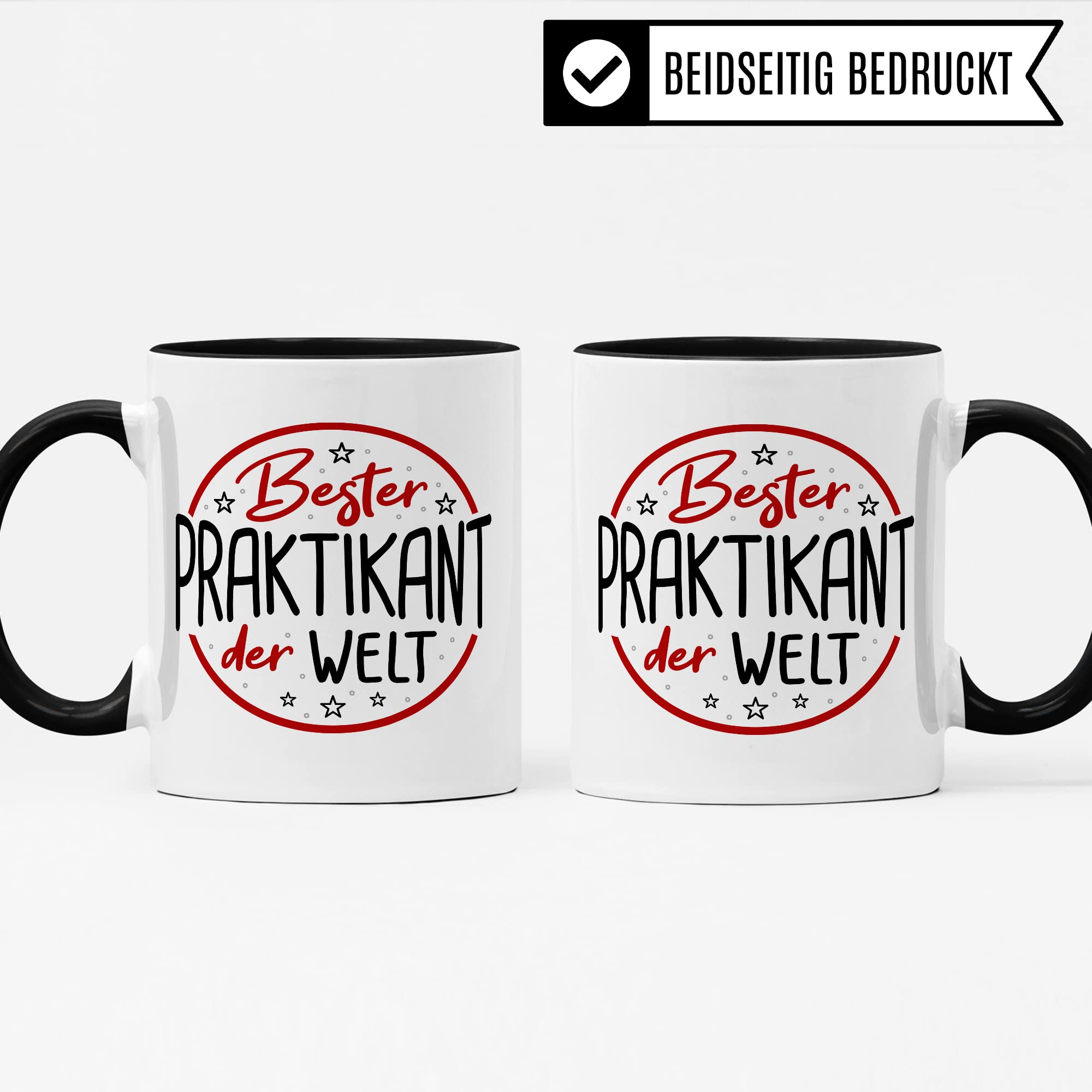 Tasse Praktikant, Bester Praktikant Geschenkidee vollendetes/begonnenes Praktikum Kaffee-Becher mit Spruch lustig Kaffeetasse Teetasse Lehrling Azubi Geschenk