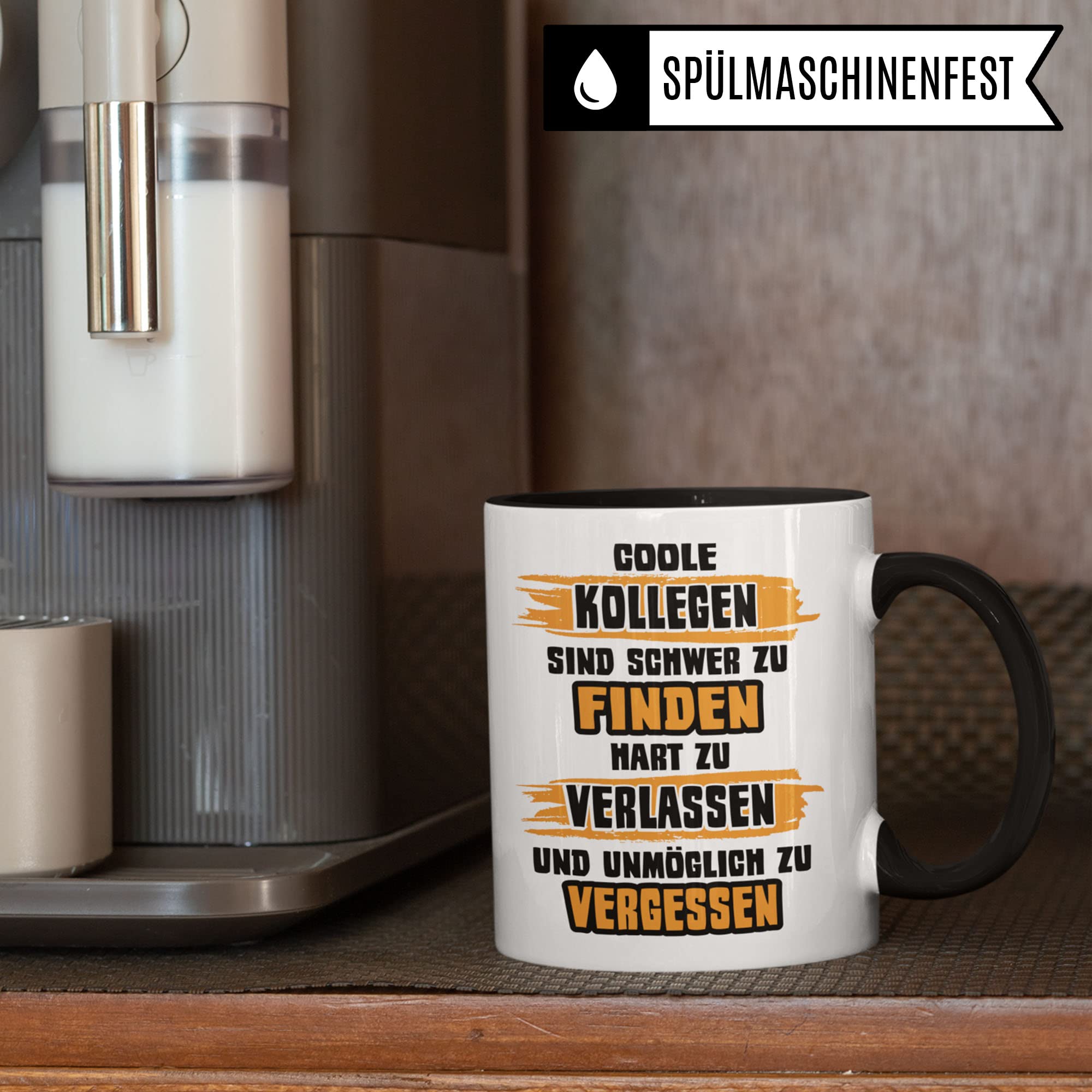 Tasse Kollege Abschied: Coole Kollegen Sind Schwer Zu Finden Spruch, Büro Geschenk für Arbeitskollegen, Kaffee-Becher Arbeit Job Lieblingskollege Kaffeetasse Männer Geschenkidee