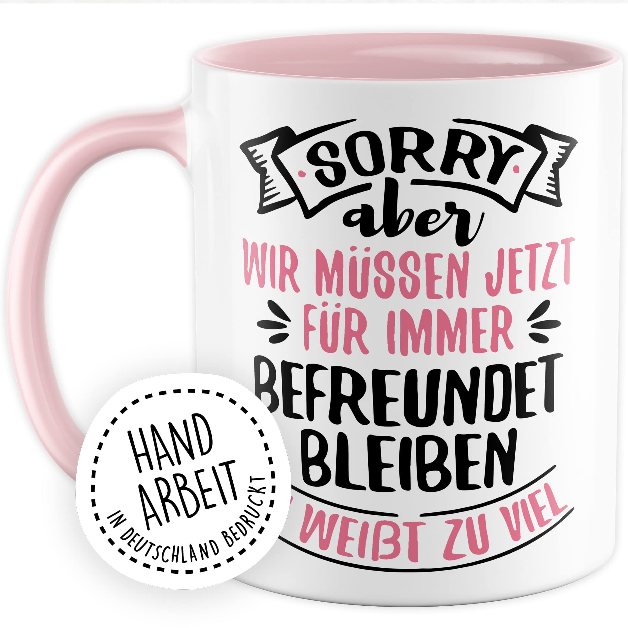 Abschied Tasse Abschiedsgeschenk Kaffeetasse Du weißt zu viel Spruch lustiger Kaffee-Becher Jobwechsel Kollege Kollegin Ruhestand Geschenkidee Rente Geschenk Humor Freunde bleiben