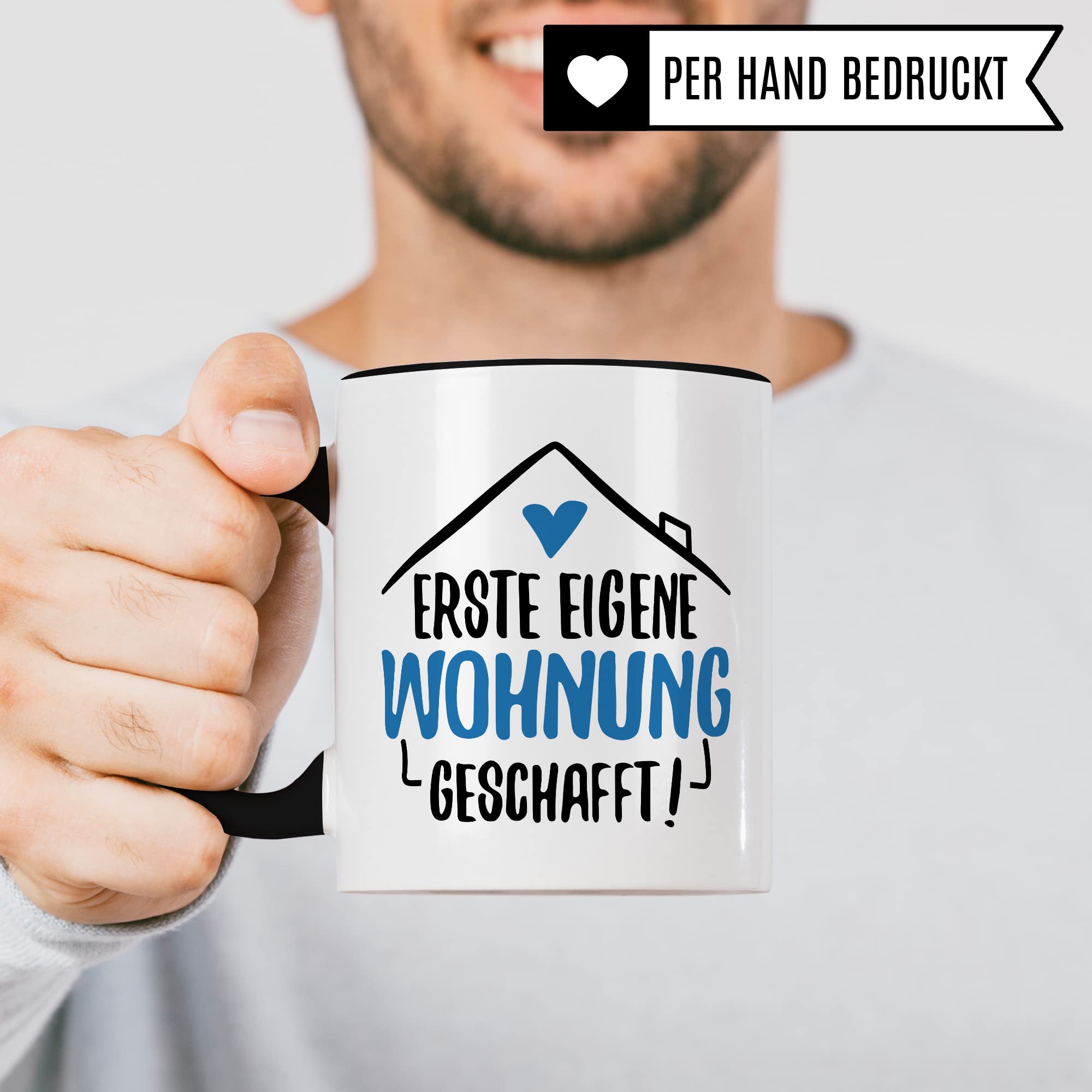 Tasse Eigene Wohnung Erste Wohnung Kaffee-Becher Wohnung Kaffeetasse Geschenk Geschenkidee Einweihungsparty Auszug Umzug Teetasse Ausziehen Eltern Ausstattung Geschirr