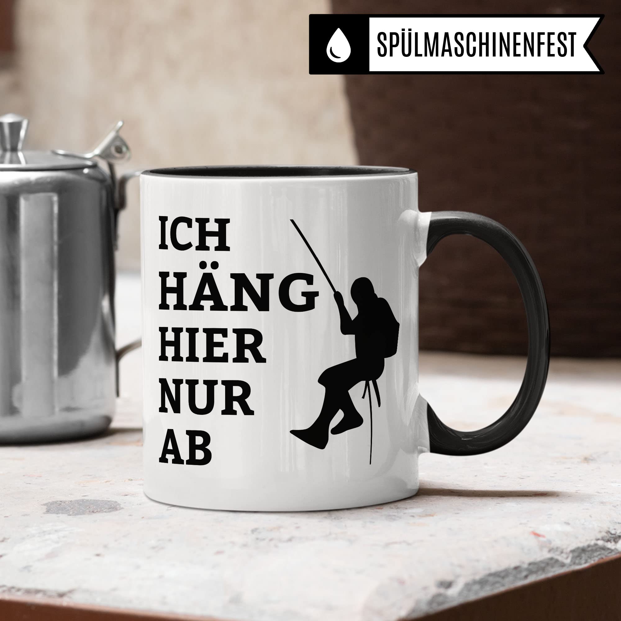 Kletterer Tasse Geschenkidee Kletterin Kaffeetasse Geschenk für Industriekletterer Kaffeebecher Kletter Becher