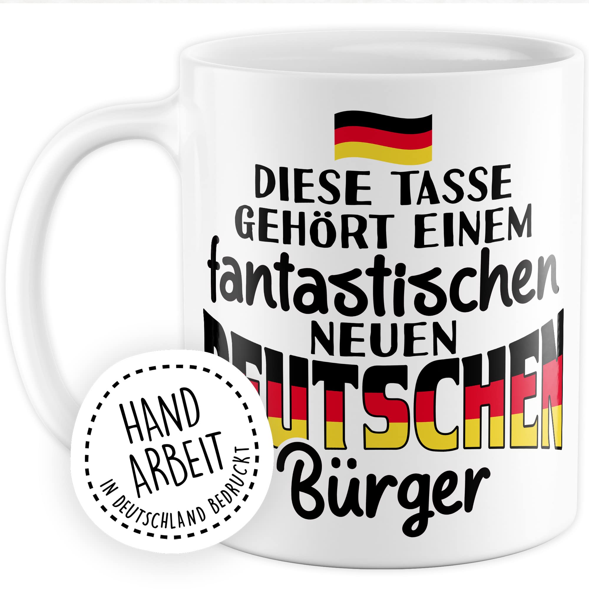 Einbürgerung Tasse Geschenk, Diese Tasse gehört einem fantastischen neuen Bürger Geschenkidee Kaffeetasse mit Spruch herzlich Kaffee-Becher Neu Deutschland Einwanderung Willkommensgeschenk