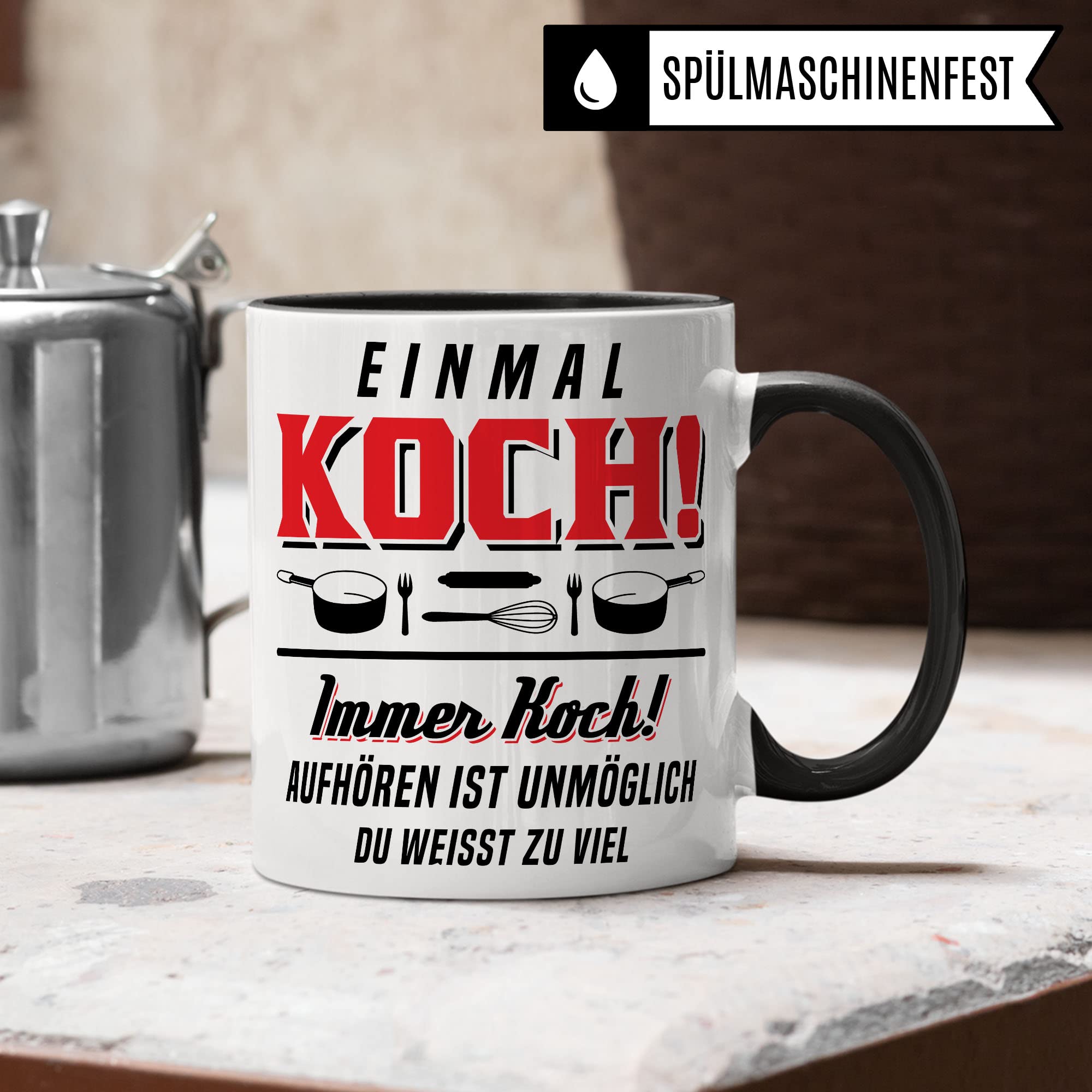 Koch Tasse, Küchenchef Teetasse, Chef Becher, Kaffeetasse Humor Witz Geschenk für Köche, Küche Kaffeebecher, Hobbykoch Geschenkidee