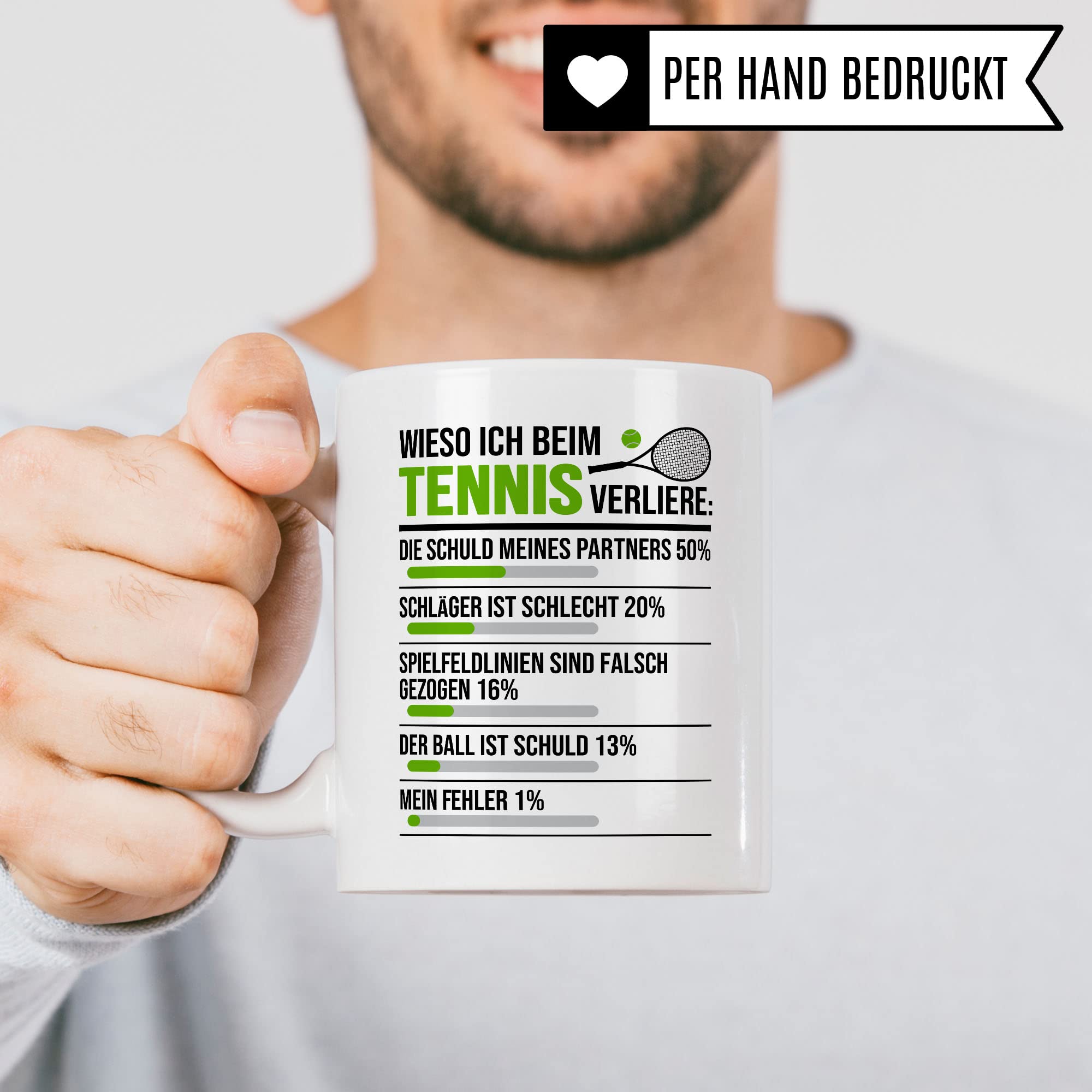 Tennis Tasse, Wieso Ich beim Tennis verliere Tennis-Spruch, Geschenk Tennisspieler Tennis-Spielerin, Tennisprofi Tennisliebhaber, Geschenkidee Kaffeetasse Kollegen Spielpartner