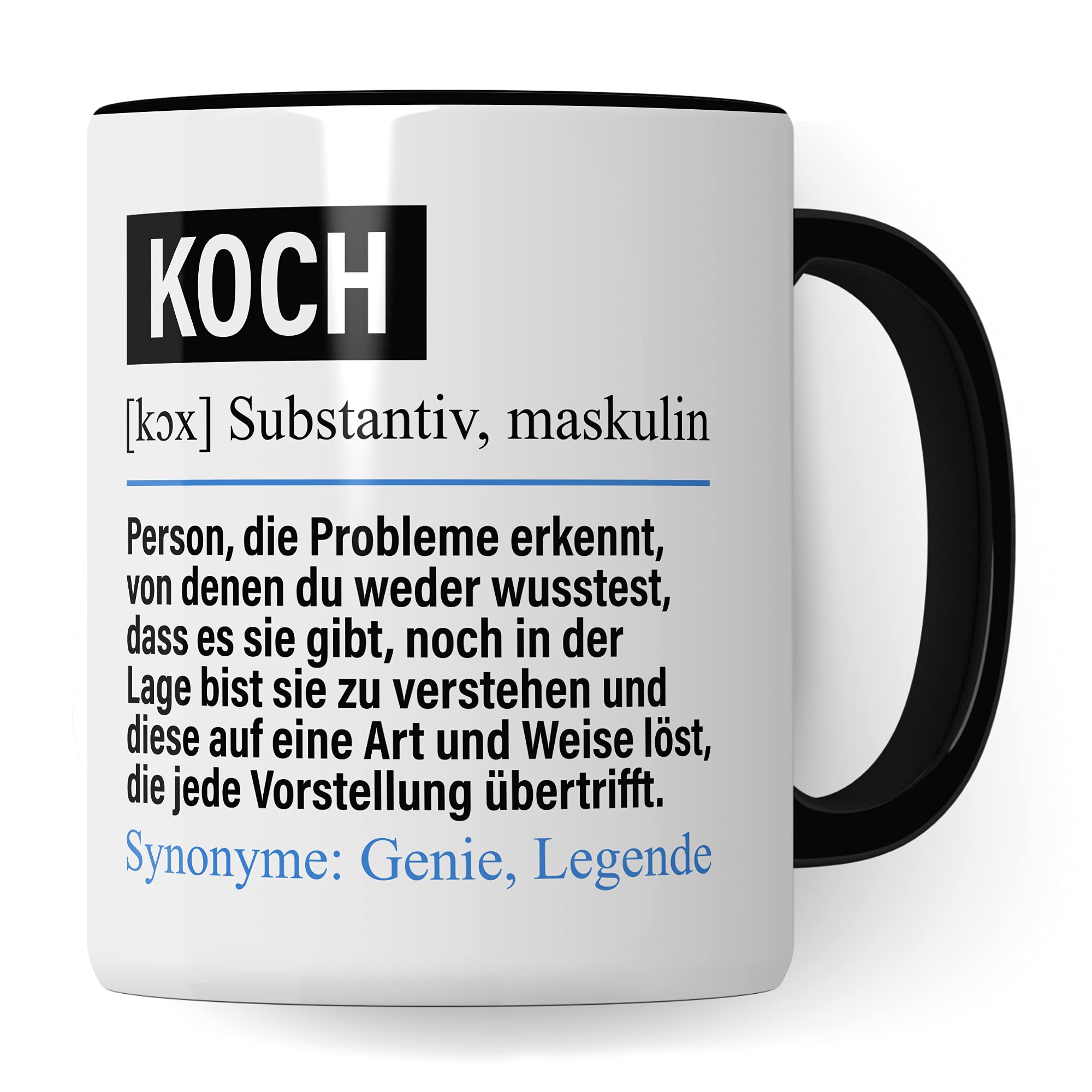 Koch Tasse lustig, Koch Geschenk Beruf, Spruch Küchenchef Geschenkidee, Kaffeetasse Beruf Köche Kaffeebecher Teetasse Becher