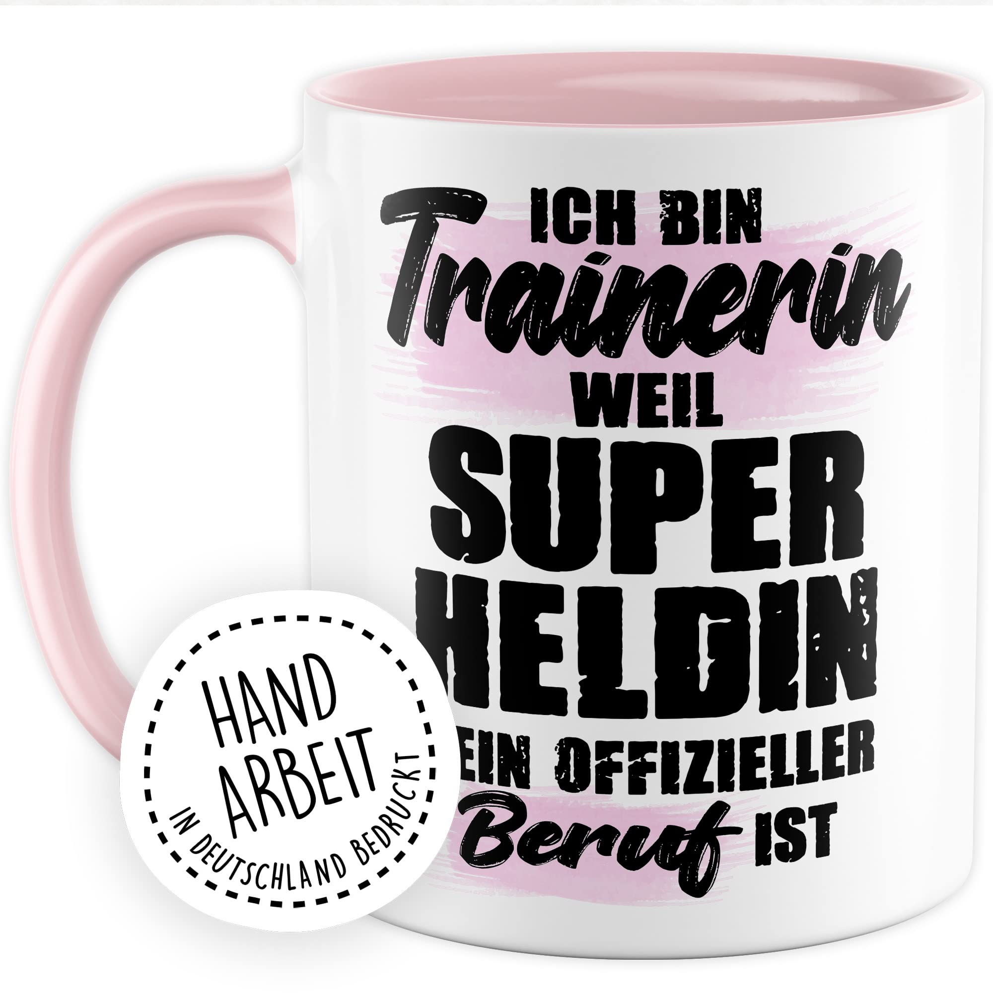 Tasse Trainerin Geschenk, Ich bin Trainerin weil Superhelding kein offizieller Beruf ist Geschenkidee Kaffee-Becher Kaffeetasse mit Spruch lustig Coach Teetasse
