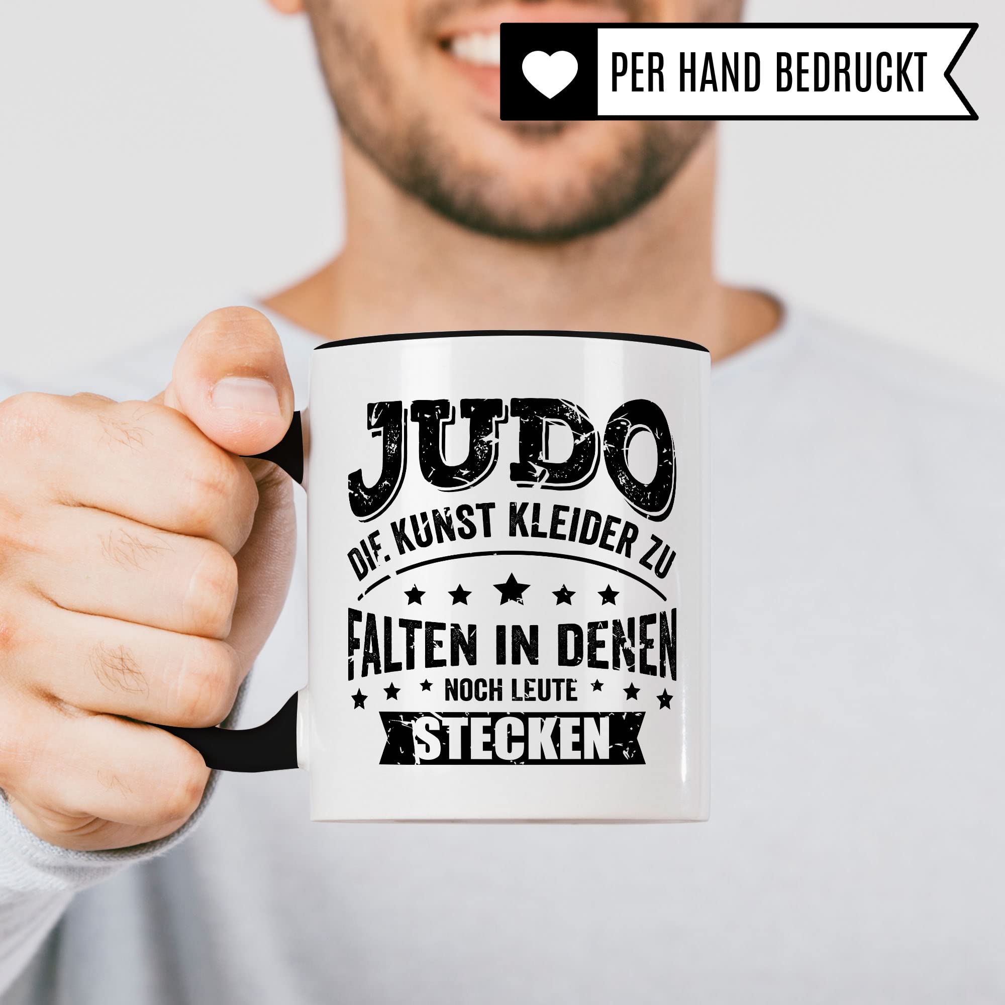 Judo Tasse Geschenkidee Kaffeetasse Humor Witz Geschenk für Judo-Kämpfer Kaffeebecher Kampfsport Becher