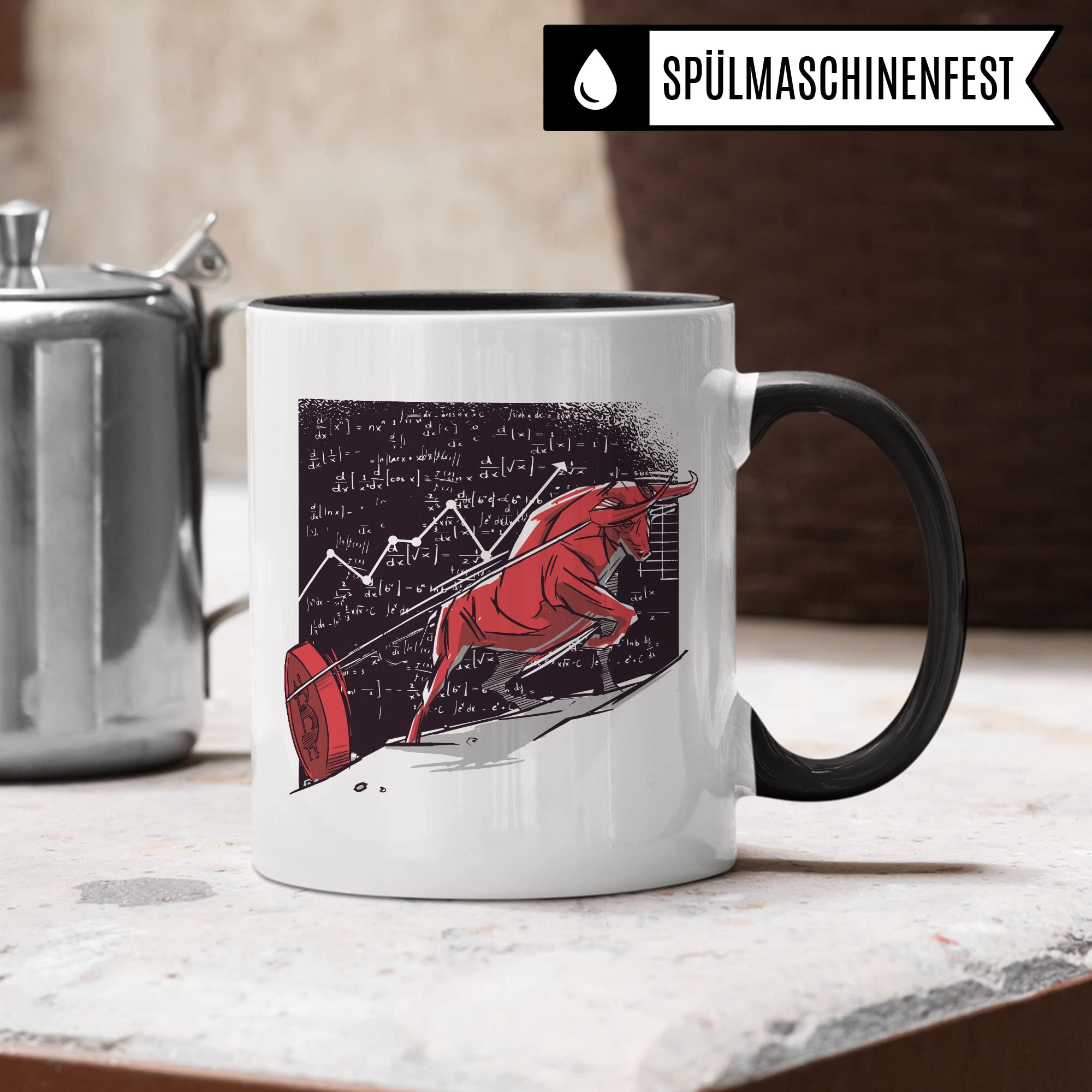 Bitcoin Tasse Geschenkidee BTC Kaffeetasse Geschenk für Investor Kaffeebecher Crypto Währung Becher