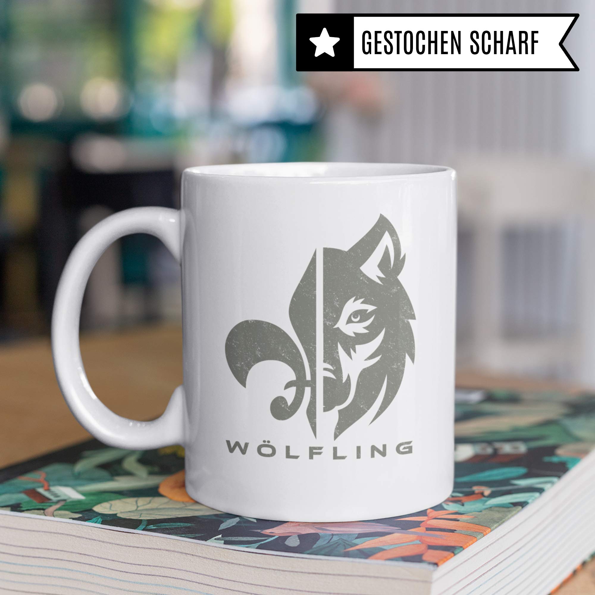 Pagma Druck Wölfling Geschenk Tasse, Pfadfinder Wölflinge Spruch Becher Geschenkidee, Kaffeetasse Scout Kaffeebecher