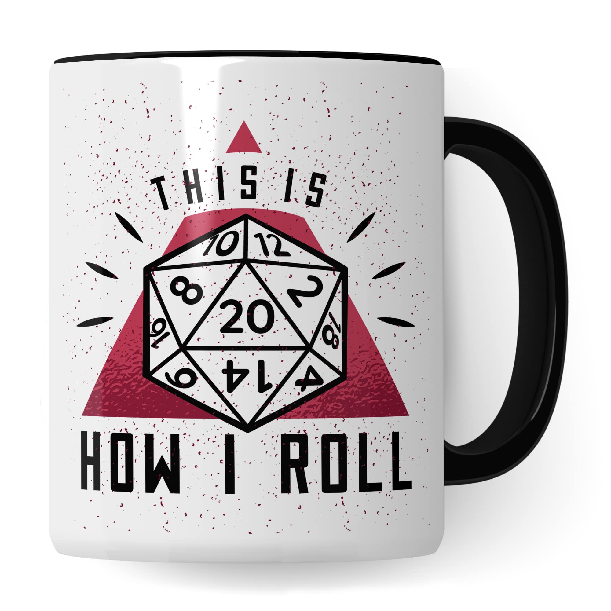 DnD Roleplay Tasse, This is how I roll Spruch, Rollenspiel Spruch D20 Dice Geschenkidee, Pen & Paper Tabletop D20 Würfel Motiv - RPG Dungeon Kaffee-Becher