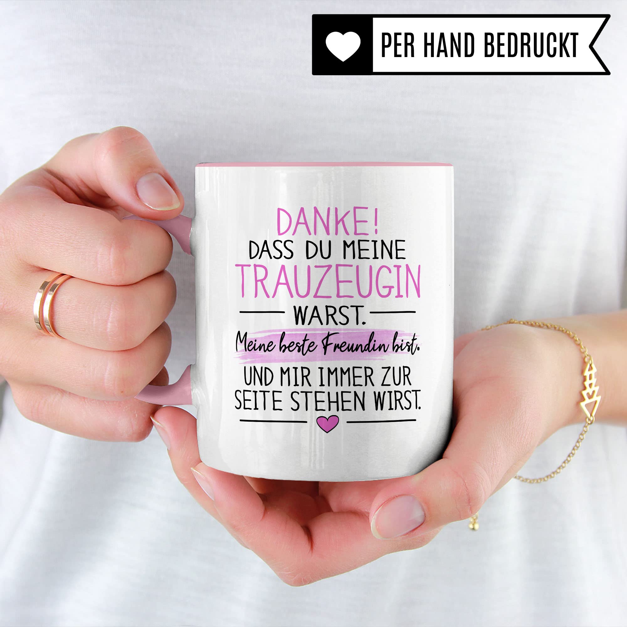 Trauzeugin Tasse DANKE! Dass du meine Trauzeugin warst Spruch Geschenk DankeschönTrauzeugin süßes Motiv schöne Geschenkidee Kaffeetasse Teebecher Hochzeit Dankesgeschenk