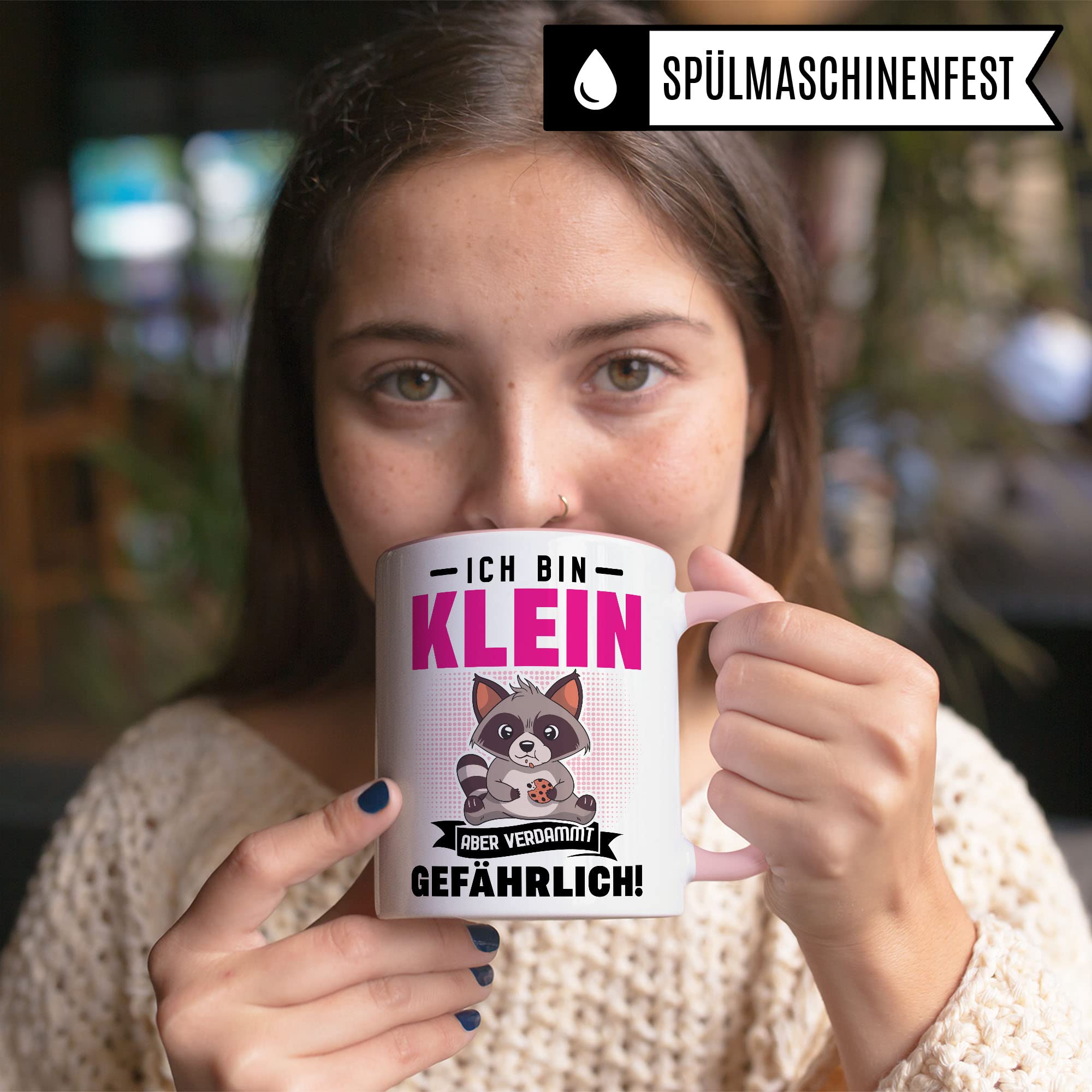 Kinder Tasse Geschenkidee Einschulung Kakaotasse Humor Witz Geschenk für Kleine Menschen Kaffeetasse Kindergarten Kakaobecher