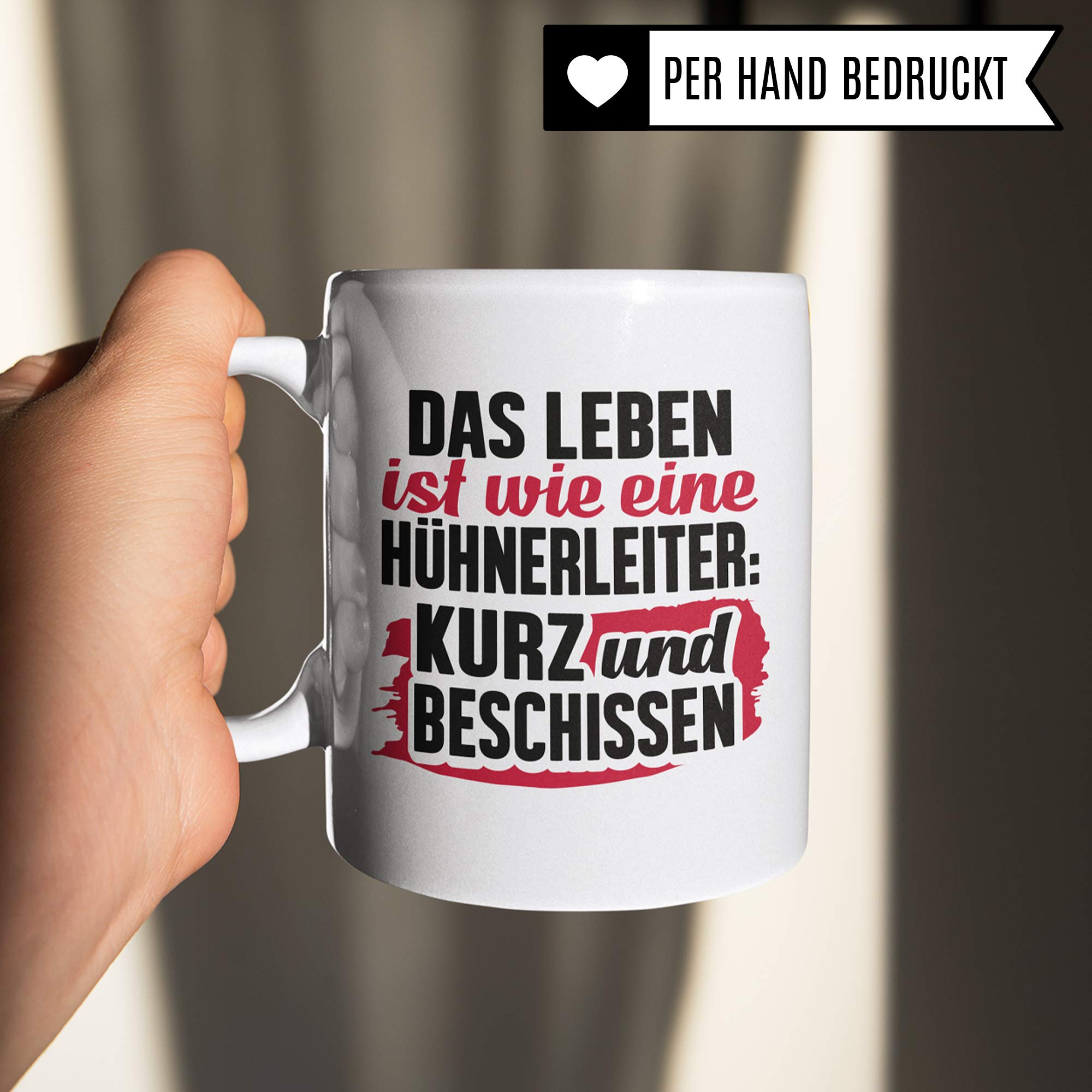 Pagma Druck Hühner Tasse lustig, Huhn Becher Geschenkidee, Hühner Geschenk Kaffeetasse für Hühnerhalter, Hühnerstall Spruch Bauernhof Haushuhn Hühnerhaltung Motiv Kaffeebecher