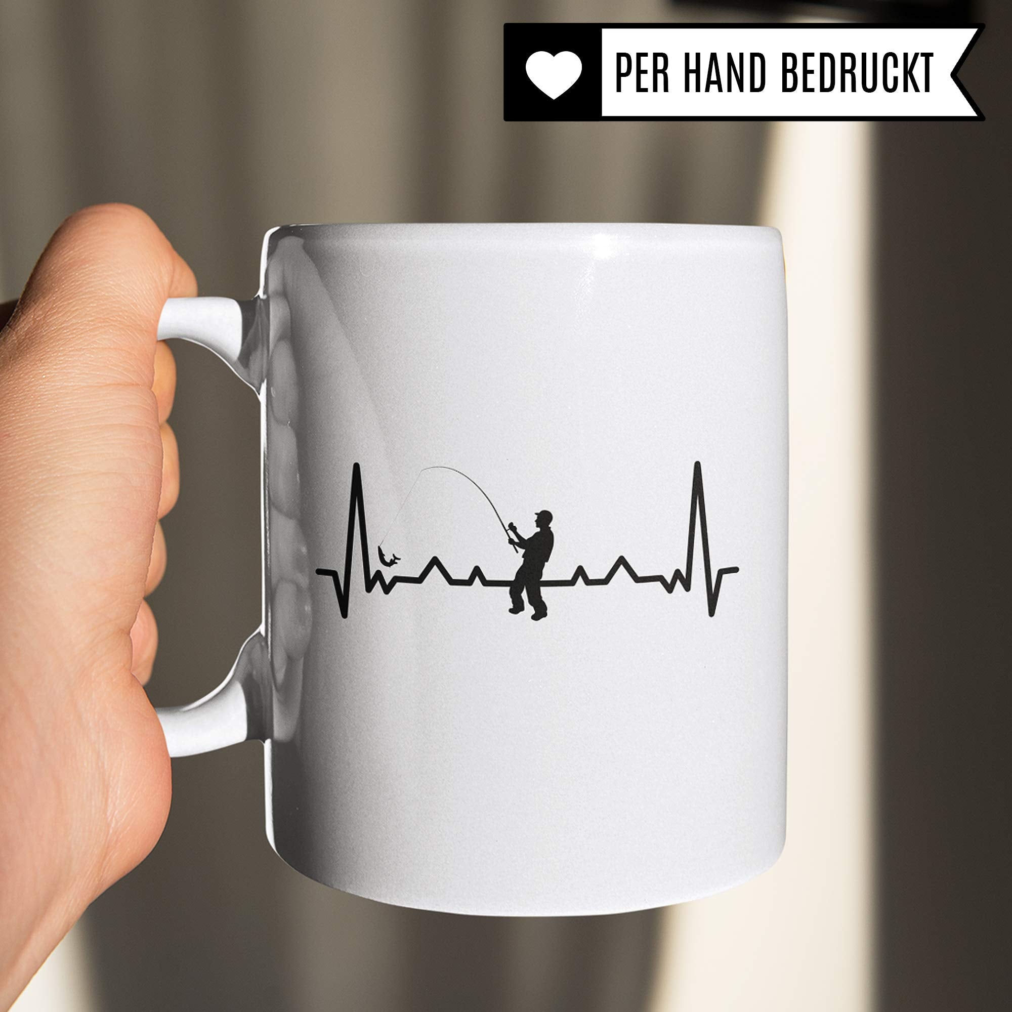 Pagma Druck Tasse Angler, Angeln Geschenk, Fischer Becher Angel Fischerei Spruch Kaffeetasse, Angler Geschenke für Männer Kaffeebecher, Angelrute Fisch Motiv