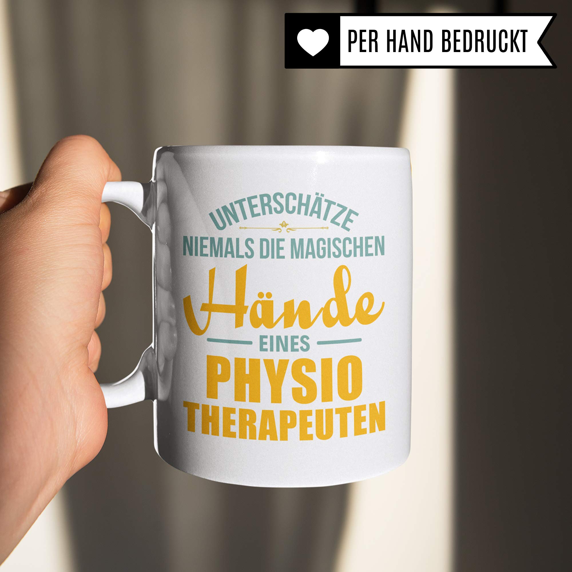 Pagma Druck Tasse Physiotherapie, Physiotherapeuten Geschenke Becher, Kaffeetasse Physiotherapeut Geschenkidee Spruch, Kaffeebecher Krankengymnastik Physio Motiv Humor