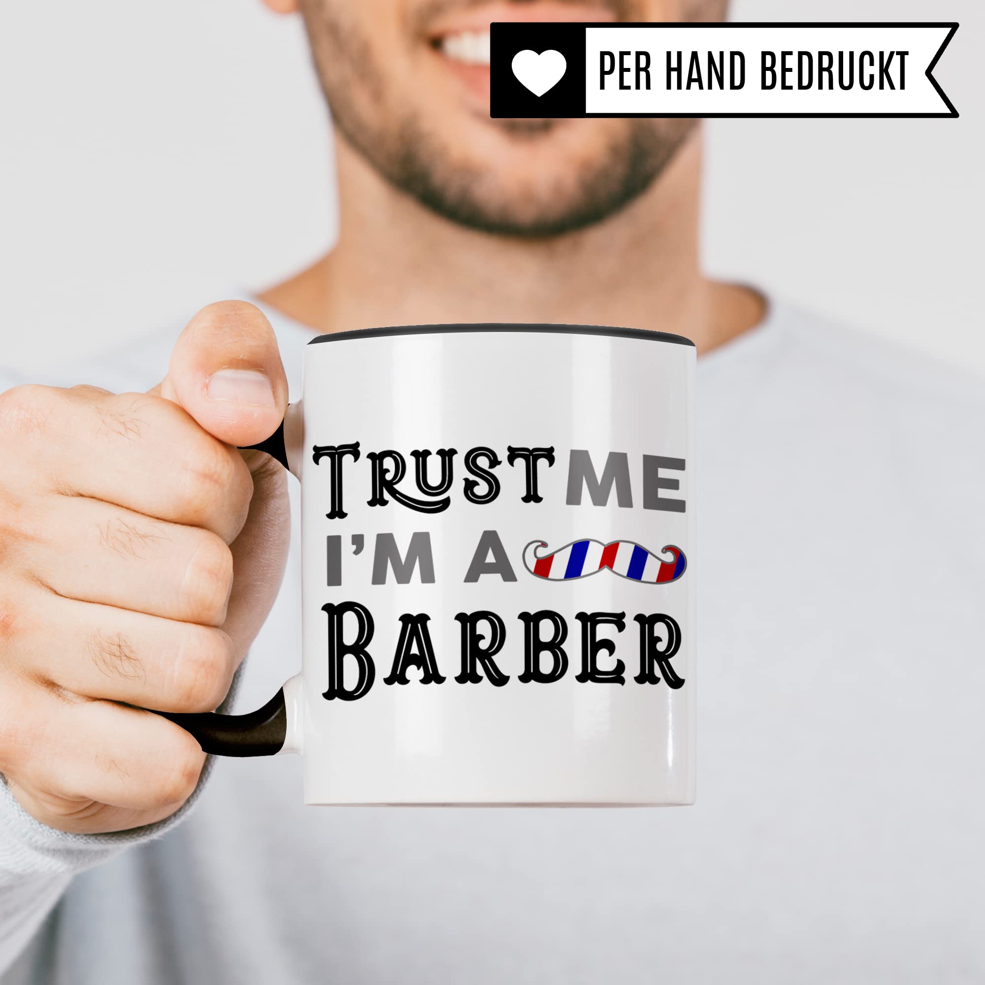 Barber Tasse, Friseur Geschenkidee, Barbershop Tasse mit Spruch lustig, Friseur Geschenk, Kaffeetasse Humor Witz Geschenk für Friseure, Kaffeebecher für Männer