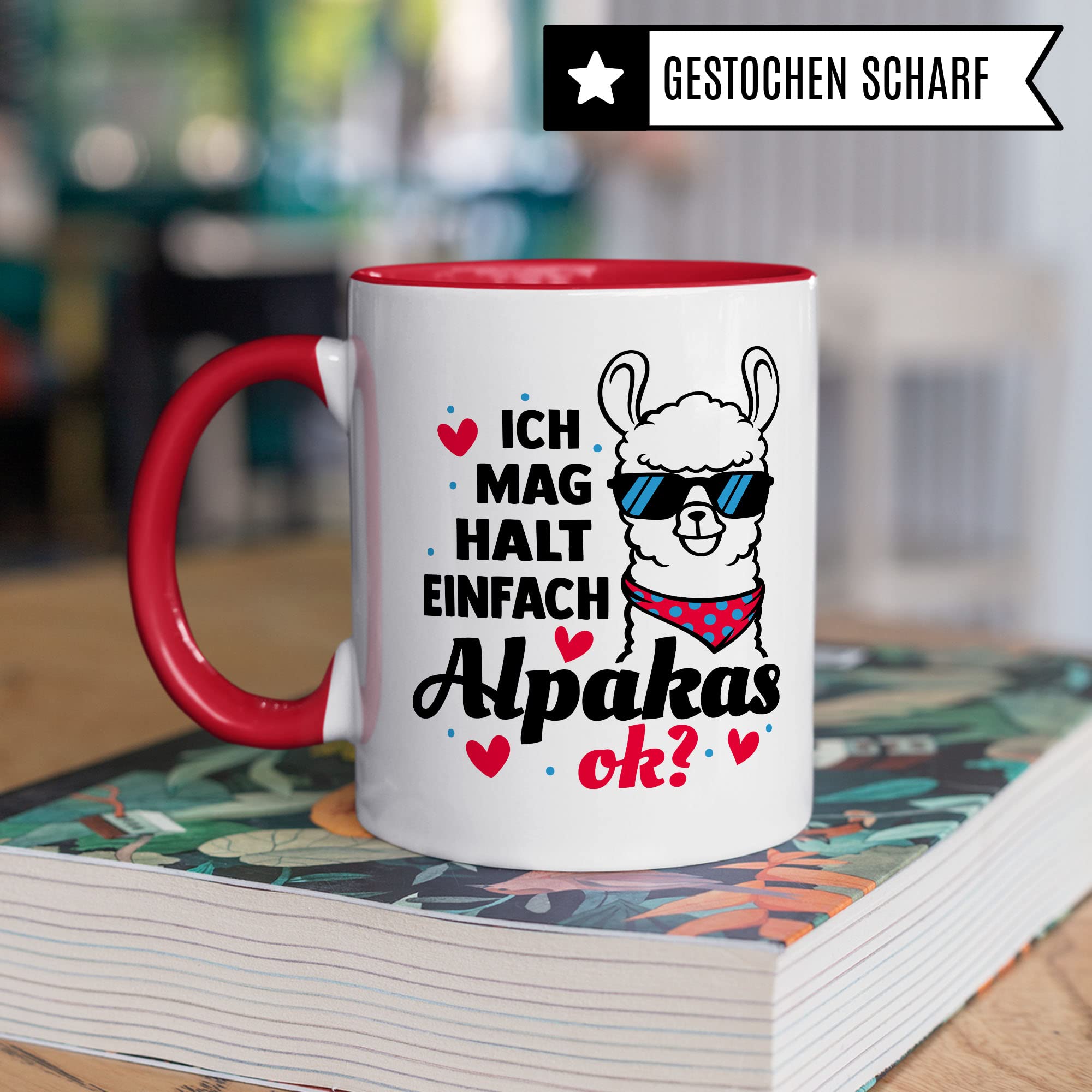 Tasse Alpaka-Motiv, Ich mag halt einfach Alpakas, ok? Geschenk Alpakaliebhaber, süße Alpaka-Tasse Motiv, Geschenk Kollegen lustige Büro-Tasse Kaffeetasse