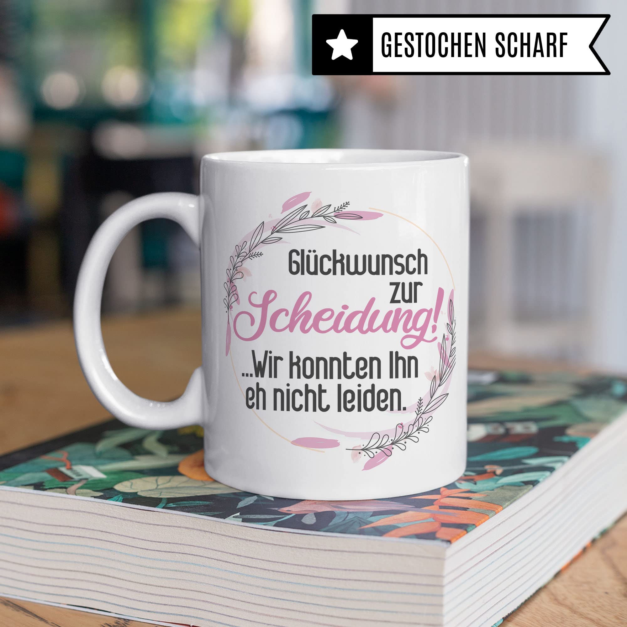 Tasse Scheidung, Glückwunsch zur Scheidung, Spruch Scheidungsparty Frau Scheidung Geschenke Frauen Trennung Kaffeetasse