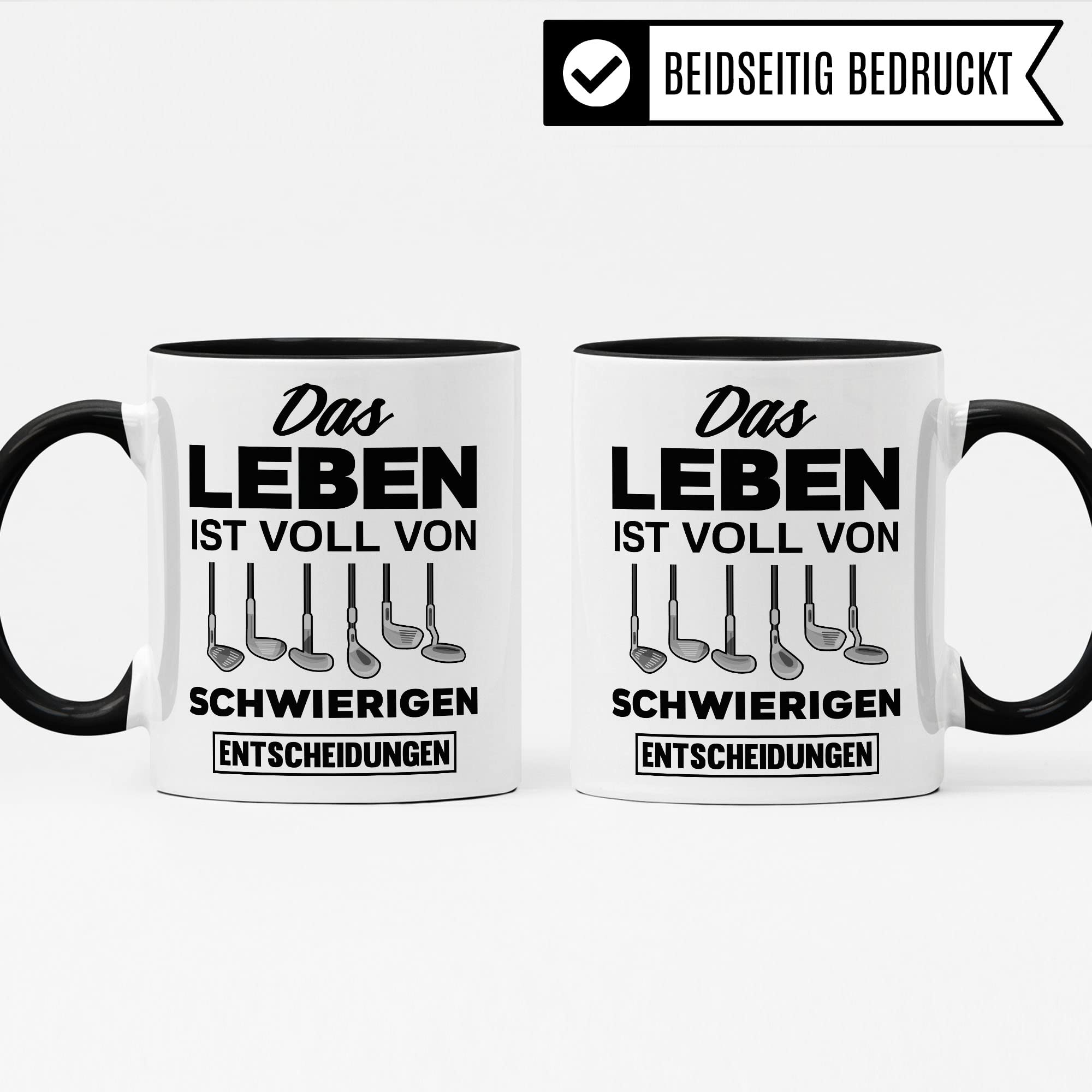 Golf Tasse Geschenkidee Golfen Kaffeetasse Humor Witz Geschenk für Golfer Spieler Kaffeebecher Golfschläger Becher