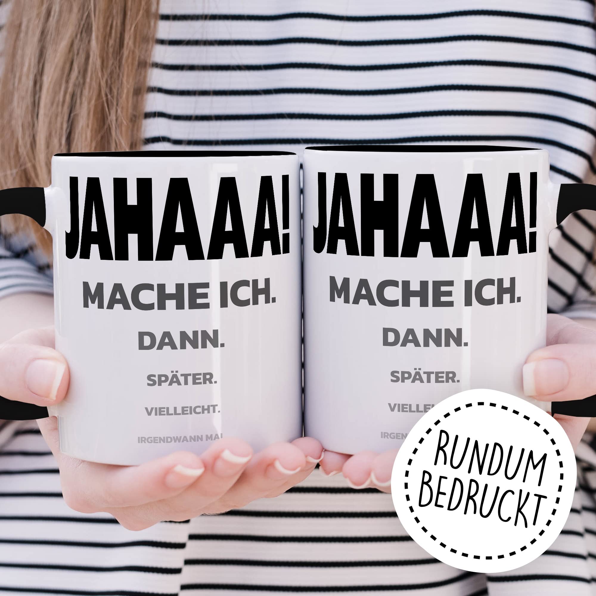 Trödel Tasse Kollegen Geschenk Pünktlichkeit Kaffeetasse mit lustigen Spruch Büro Kaffeebecher Kollegin Geschenkidee Arbeit Teetasse