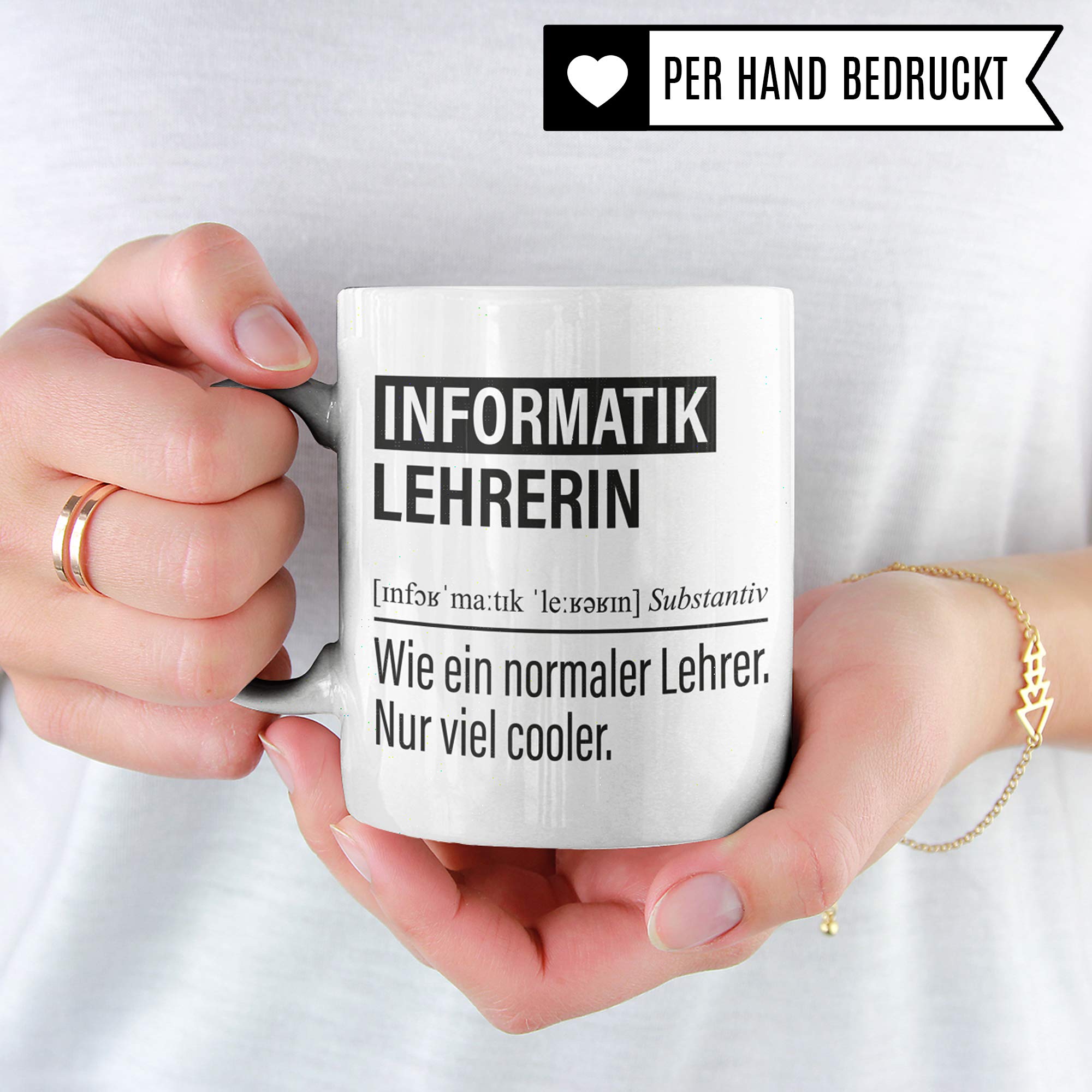 Informatiklehrerin Tasse, Geschenk für Informatik Lehrerin, Kaffeetasse Geschenkidee Lehrerin, Kaffeebecher Lehramt Schule Informatik Unterricht Witz