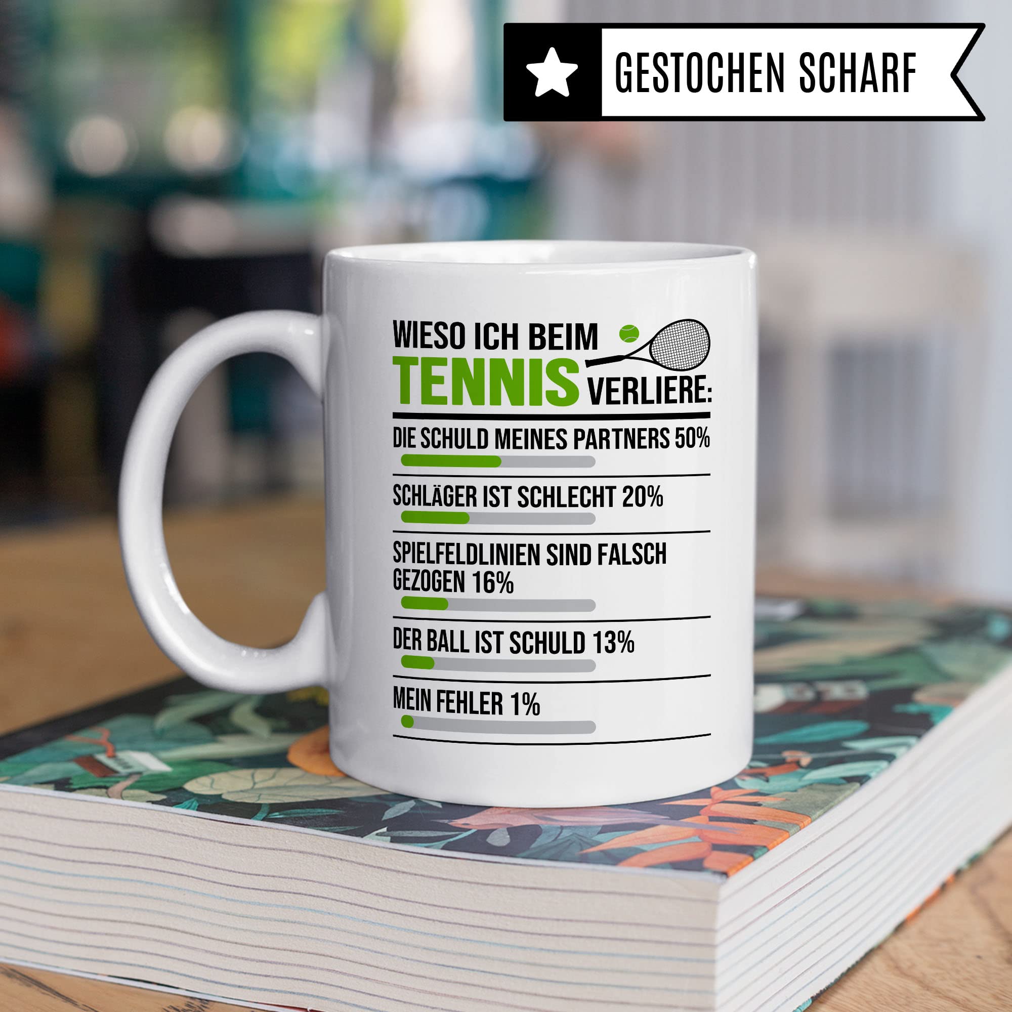 Tennis Tasse, Wieso Ich beim Tennis verliere Tennis-Spruch, Geschenk Tennisspieler Tennis-Spielerin, Tennisprofi Tennisliebhaber, Geschenkidee Kaffeetasse Kollegen Spielpartner