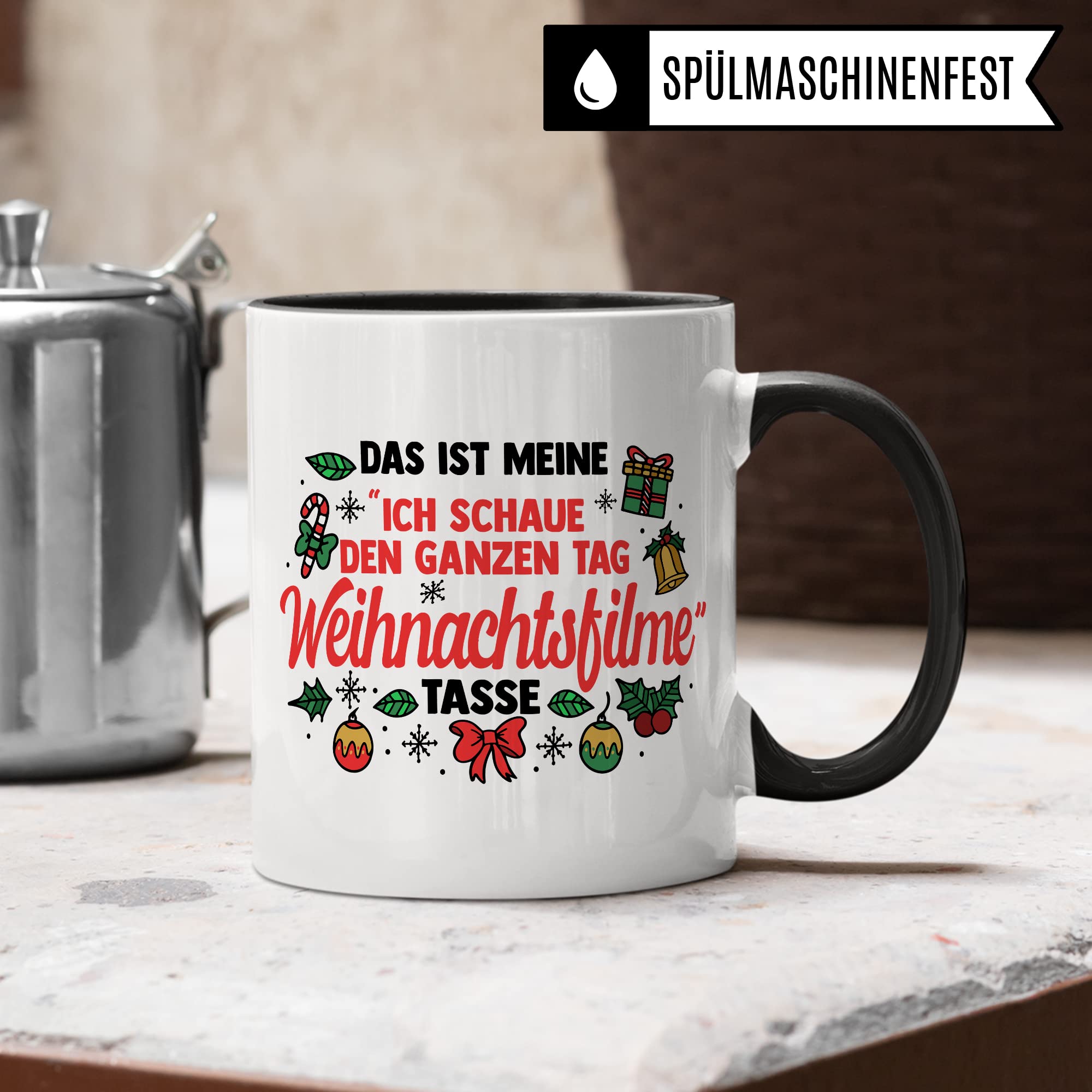Weihnachten Tasse Weihnachts-Filme Kaffee-Becher Teetasse Christmas Glühweintasse Geschenk Geschenkidee Frohe Weihnachten Winter Kaffeetasse Fest Winter weihnachtlich X-Mas Advent Freundin Kollegin