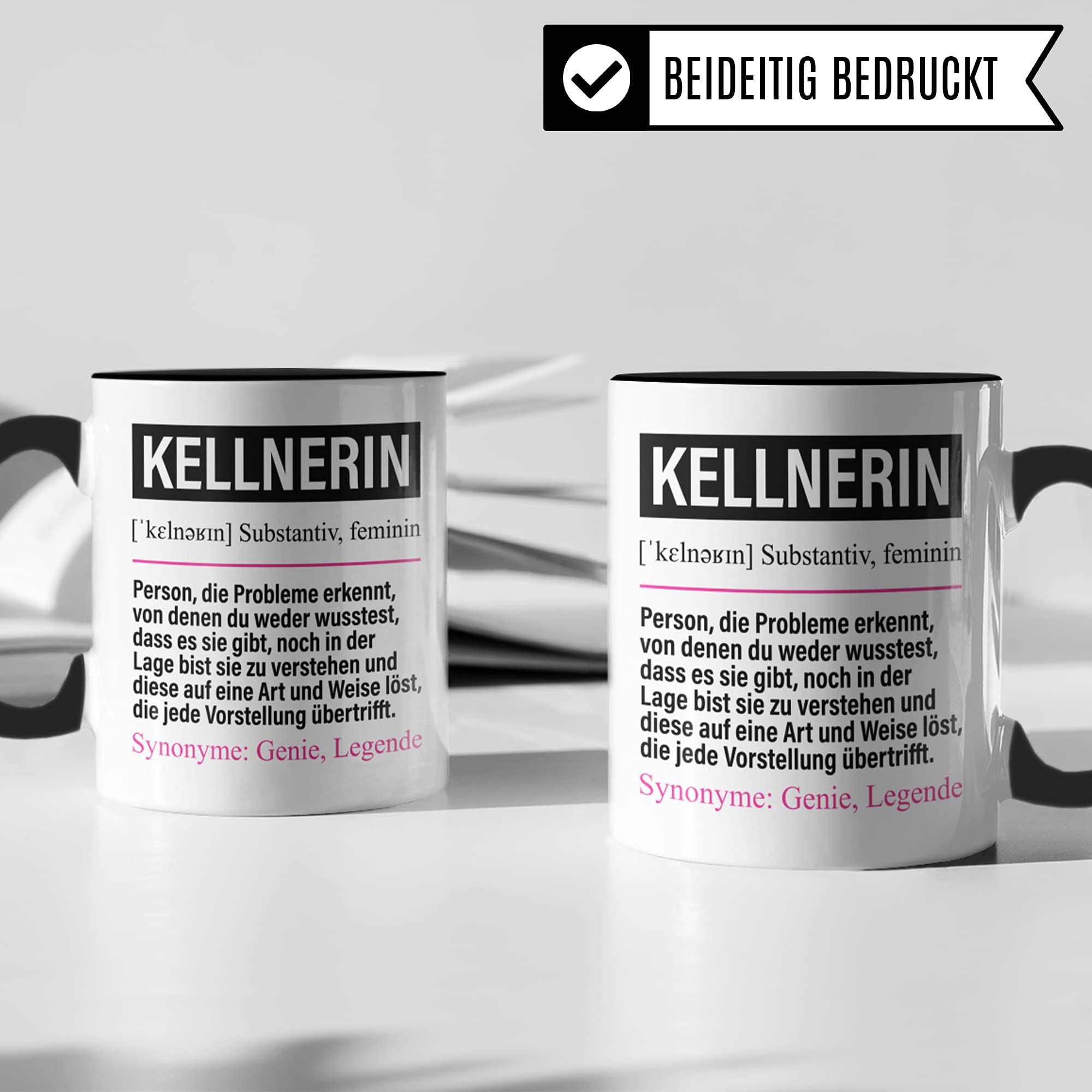 Kellnerin Tasse lustig, Kellnerin Geschenk Beruf, Spruch Geschenkidee, Kaffeetasse Beruf Kaffeebecher Teetasse Becher