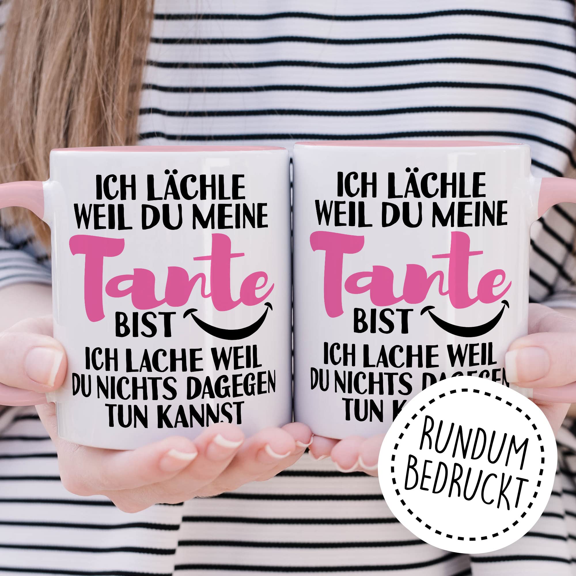 Onkel Tasse Geschenk, Ich lächle weil du mein Onkel bist - Ich lache weil du nichts dagegen tun kannst Geschenkidee Onkel Kaffee-Becher Kaffeetasse Tasse mit Spruch lustig Neffe Familie