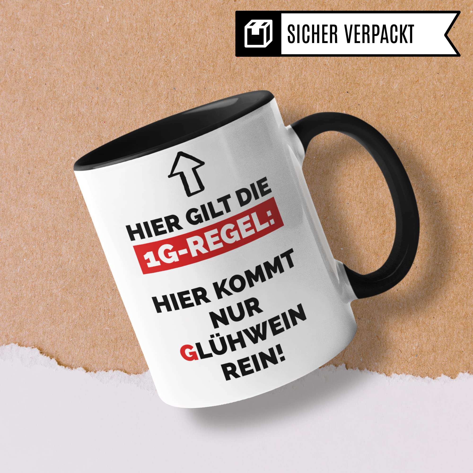 Glühwein Tasse für Weihnachten, Geschenk für die Weihnachtszeit & Advent Glühweintassen lustig Keramik, Geschenkidee Glühweinbecher mit Weihnachtsmotiv Adventsmarkt Punsch Becher