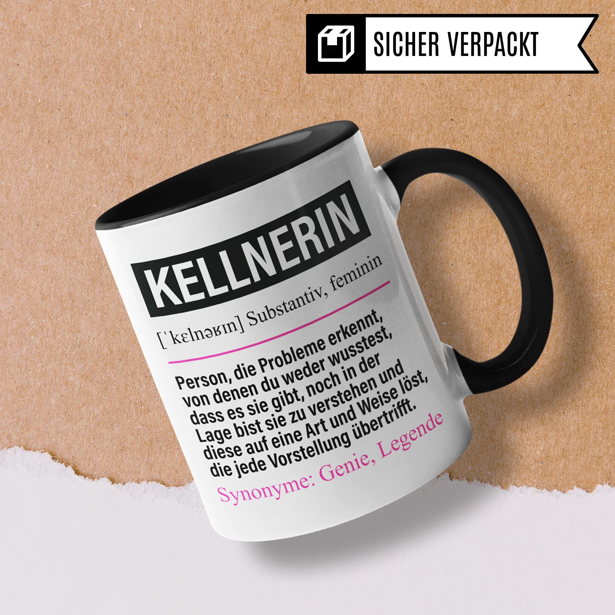 Kellnerin Tasse lustig, Kellnerin Geschenk Beruf, Spruch Geschenkidee, Kaffeetasse Beruf Kaffeebecher Teetasse Becher