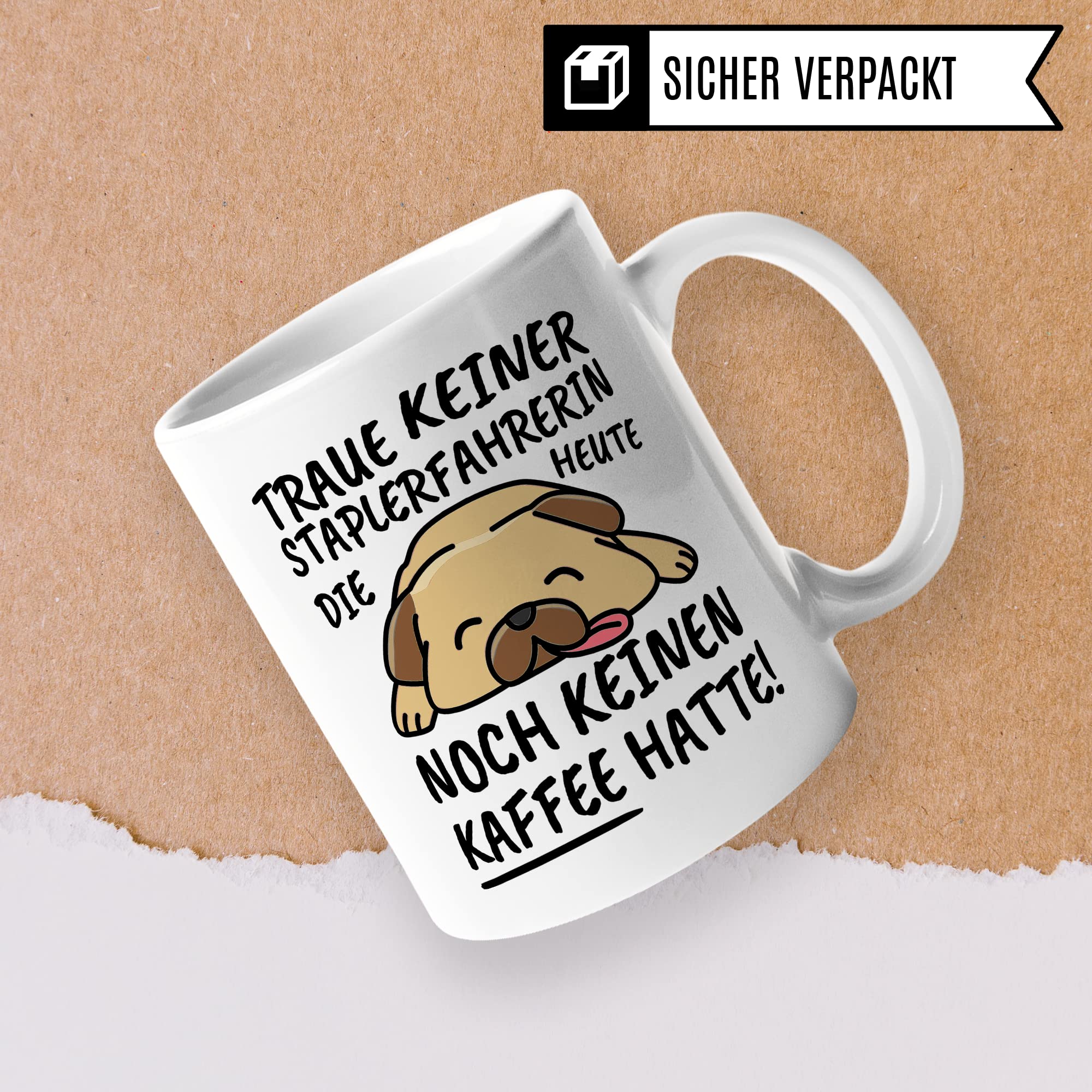 Tasse Staplerfahrerin lustig Staplerfahrerin Geschenk Beruf Spruch Kaffeebecher Staplerfahrerinnen Geschenkidee Gabelstapler Staplerschein Gabelstaplerfahrer Kaffee-Tasse Teetasse Becher