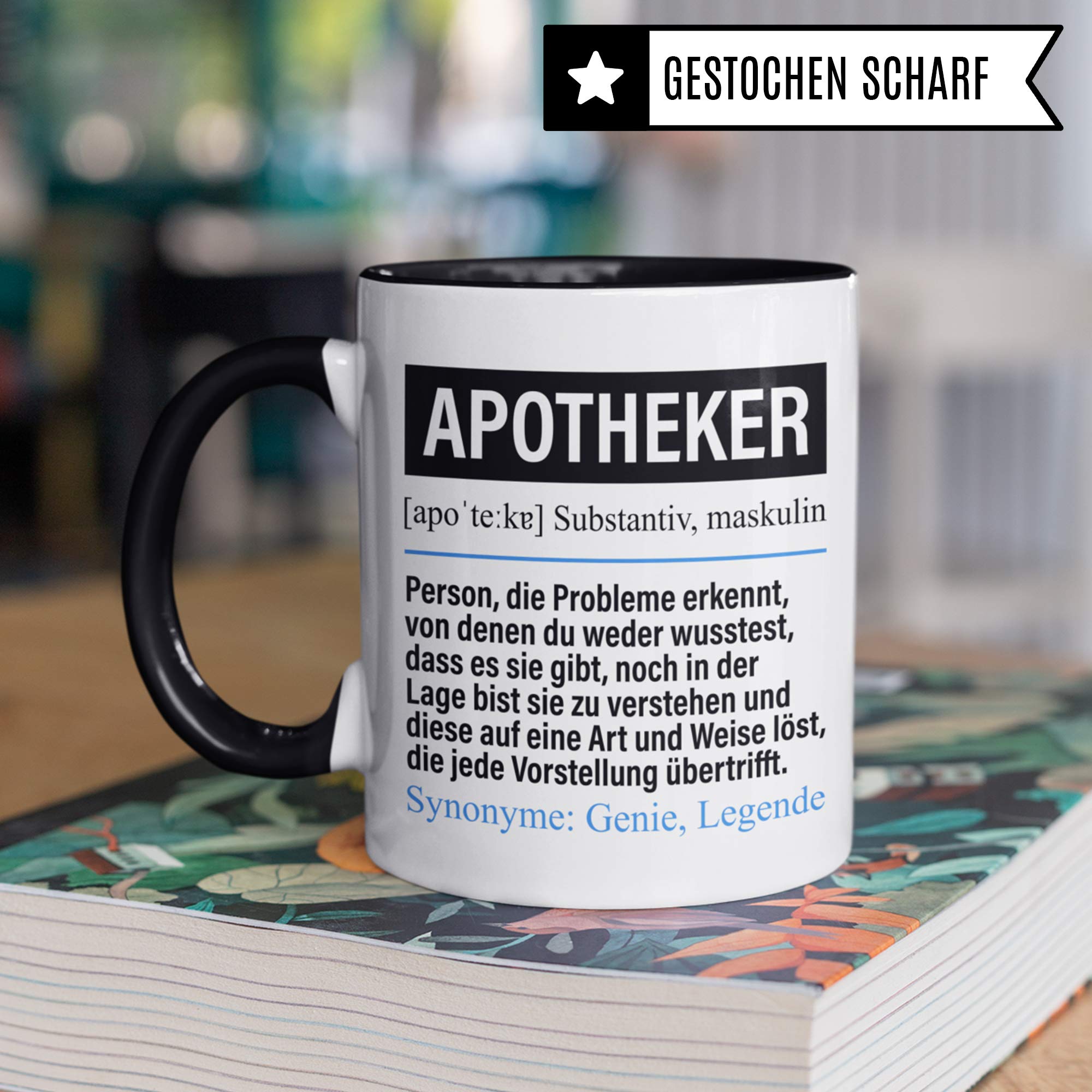 Tasse Apotheker lustig, Apotheker Geschenk, Spruch Apotheke Geschenkidee, Kaffeetasse Beruf Pharmazeut Pharmazie Kaffeebecher Teetasse Apotheken Becher