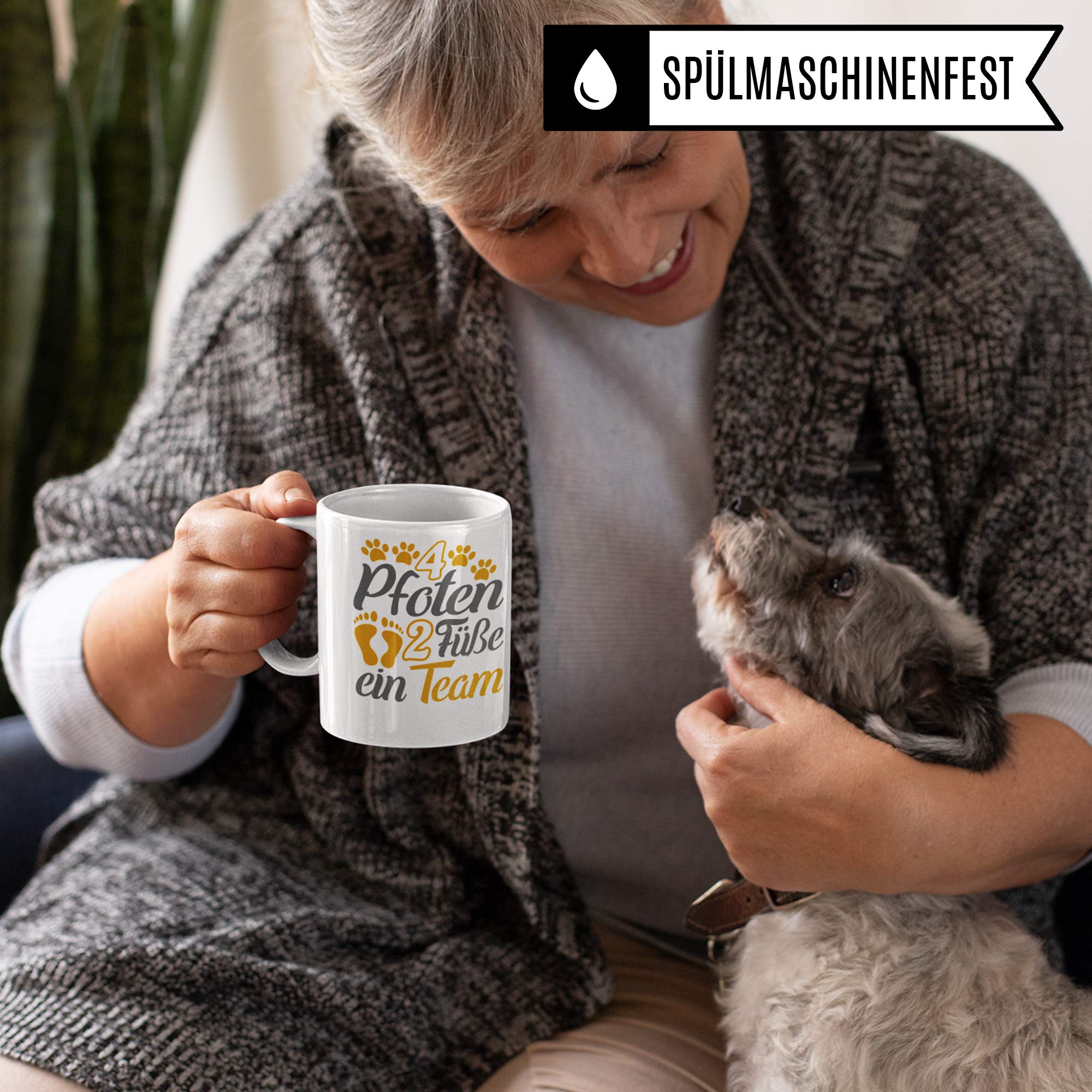 Hundetasse mit Spruch - Tasse Hundehalter Geschenk - Kaffeebecher Geschenkidee für Hunde Liebhaber & Hundefans - Kaffeetasse Becher mit Hund Motiv