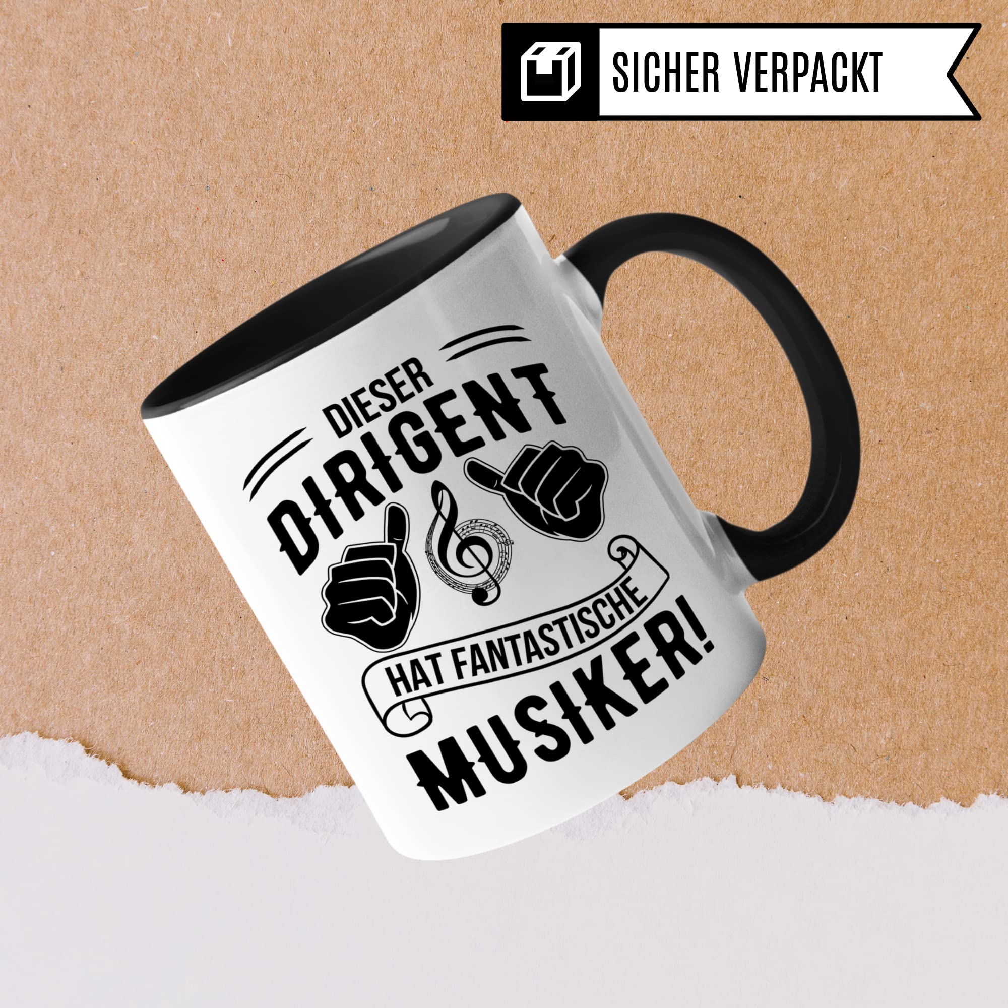 Dirigieren Tasse Geschenkidee, Kaffeetasse Humor Witz Geschenk für Dirigent, Ochester Kaffeebecher mit Spruch lustig, Musiker Becher