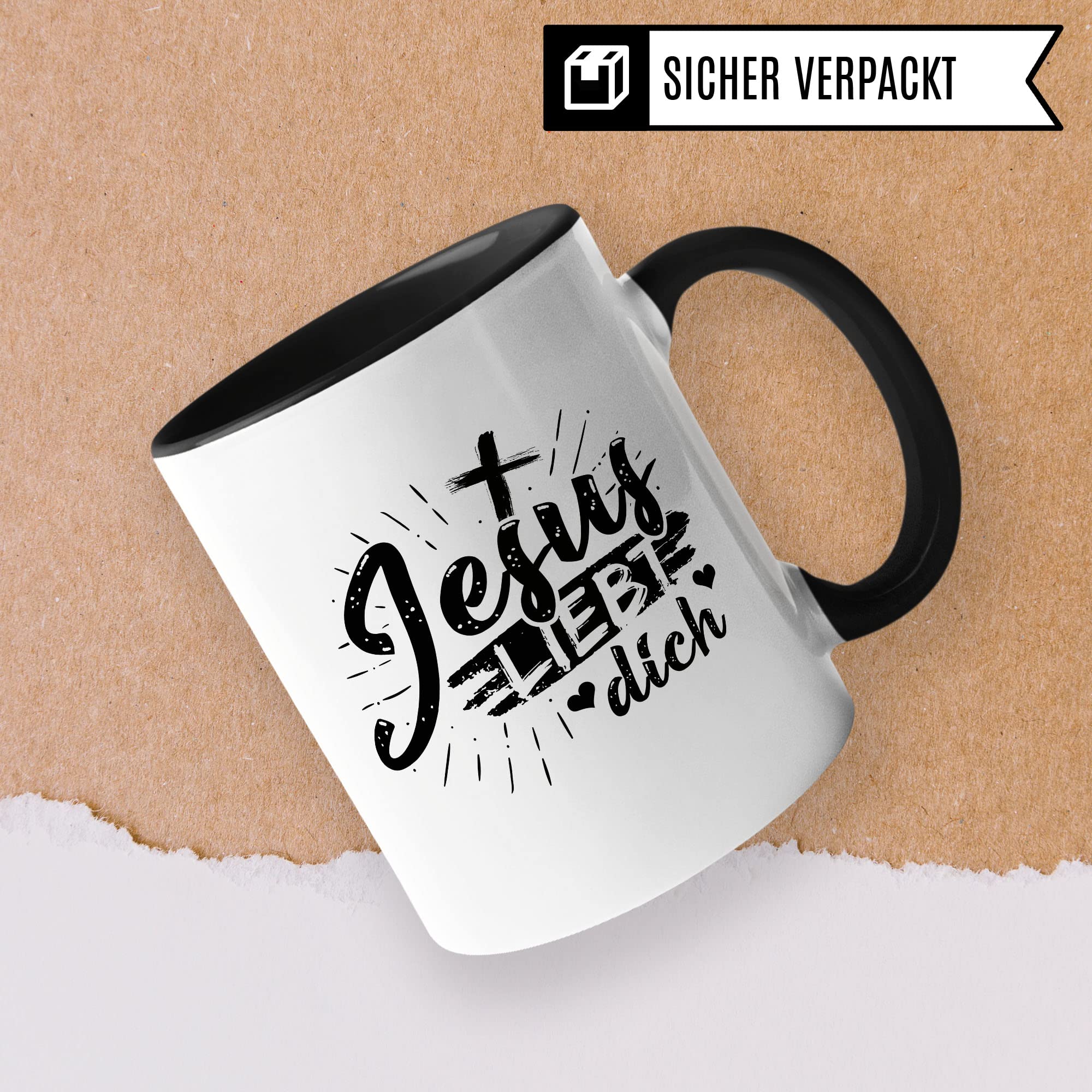 Jesus Tasse Geschenkidee Christus Kaffeetasse Geschenk für Christen Kaffeebecher Religion Becher