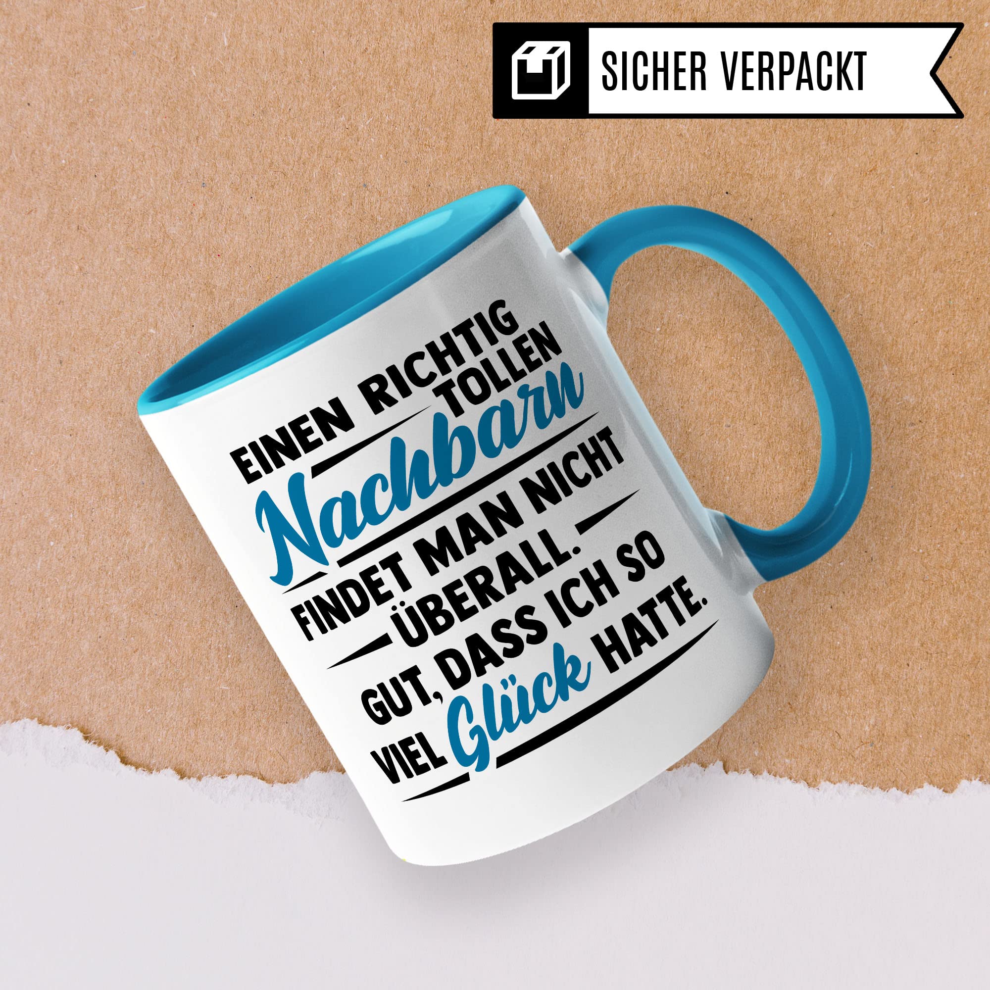 Tasse Nachbar, Nachbar Geschenk lustig Geburtstag Abschied, Kaffeetasse Nachbarschaft Nachbarin Freunde, Nachbarschaftsgeschenke Kaffee-Becher