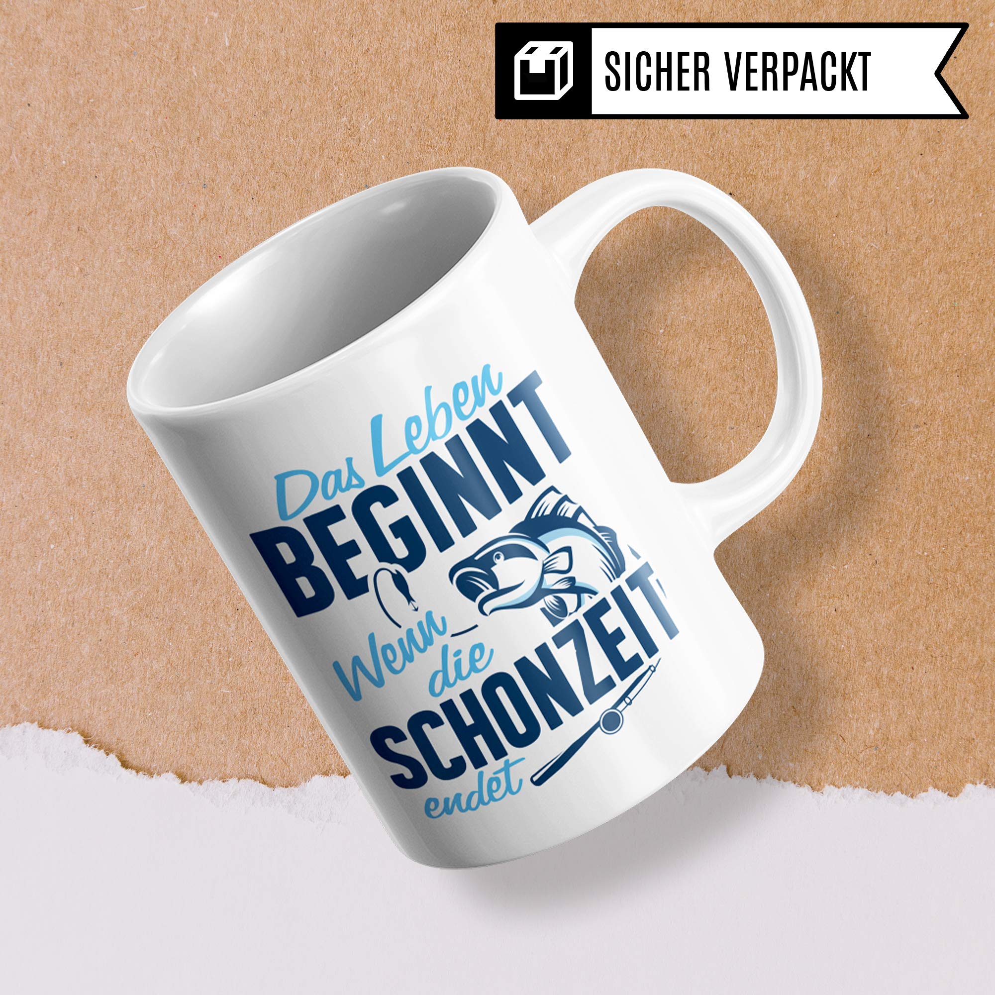 Tasse Angler Geschenk, Angeln Spruch Becher Geschenkidee, Kaffeetasse Fischer Fisch Angel Angelrute Kaffeebecher