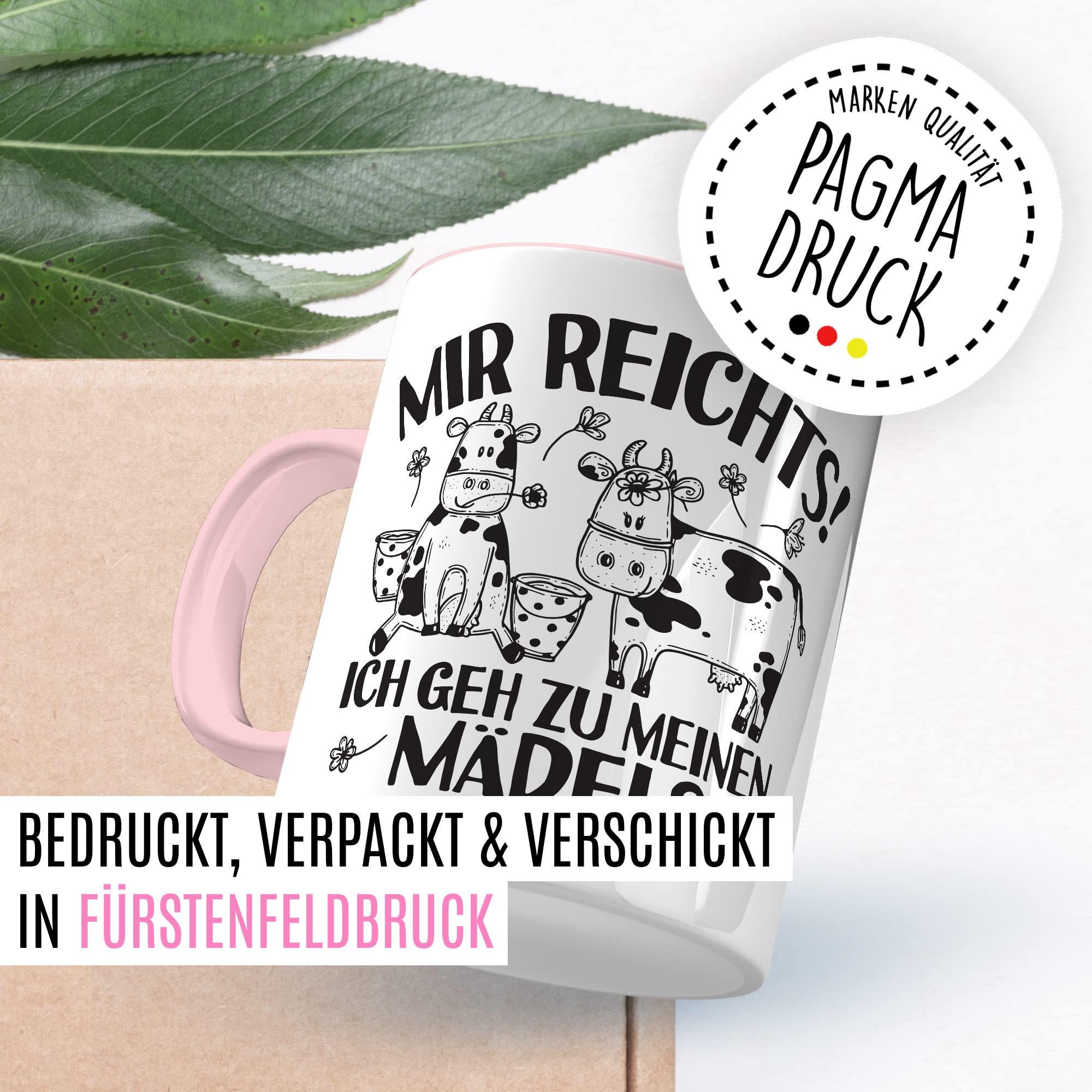 Kühe Tasse mit Spruch lustig Kuh Kaffeetasse Mädels Bäuerin Kaffee-Becher Rinder Kuhstall Tasse Kuhl Witz Tasse Humor Bauernfrau Bauernhof Tierhalter Tiere Landwirtschaft Landwirtin