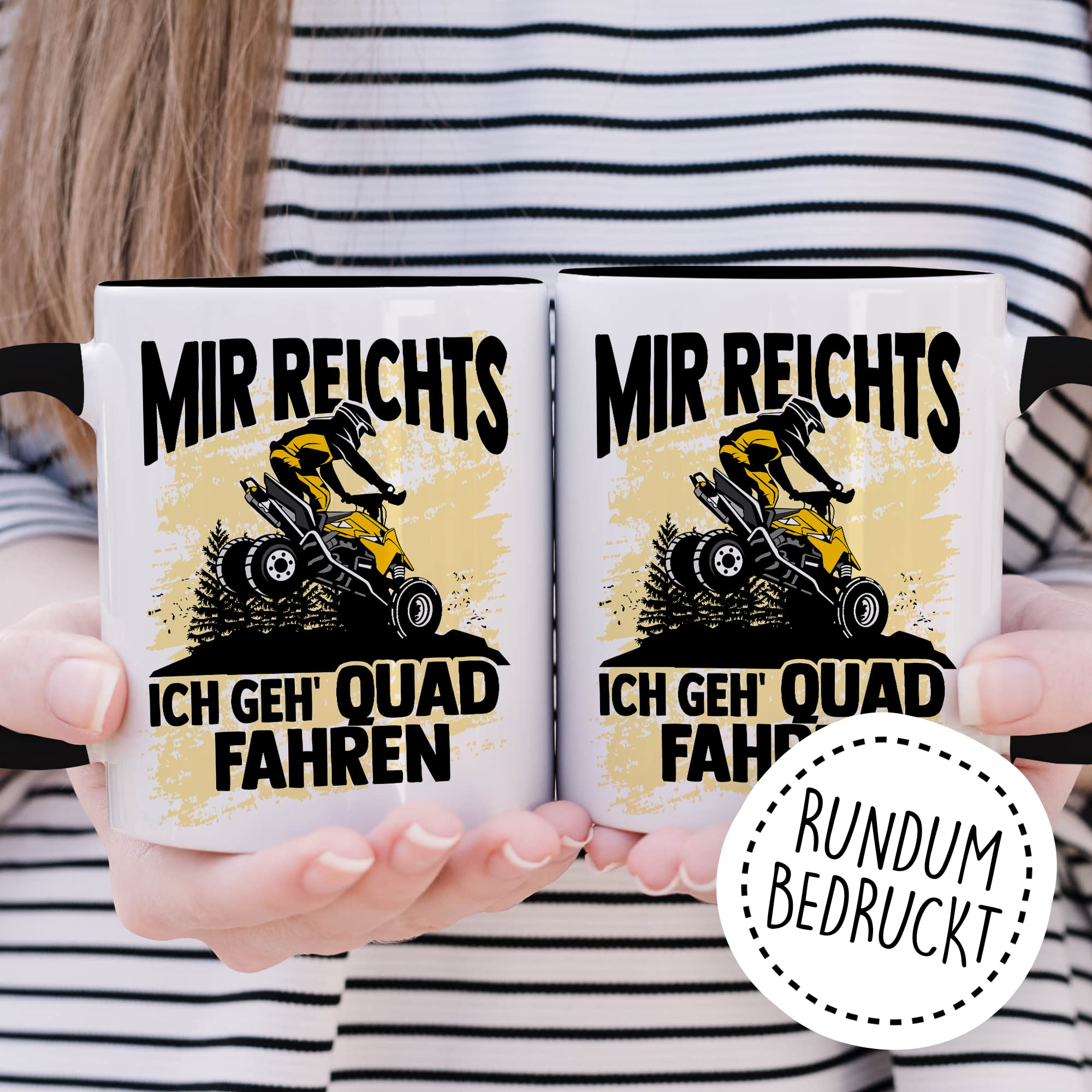 Quad Tasse lustige Kaffeetasse Quadfahrer Geschenkidee Geschenk ATV Fan Kaffee-Becher Mir reichts - Ich geh Quad fahren Offroad Humor Teetasse Quadliebhaber Atv Fahrer