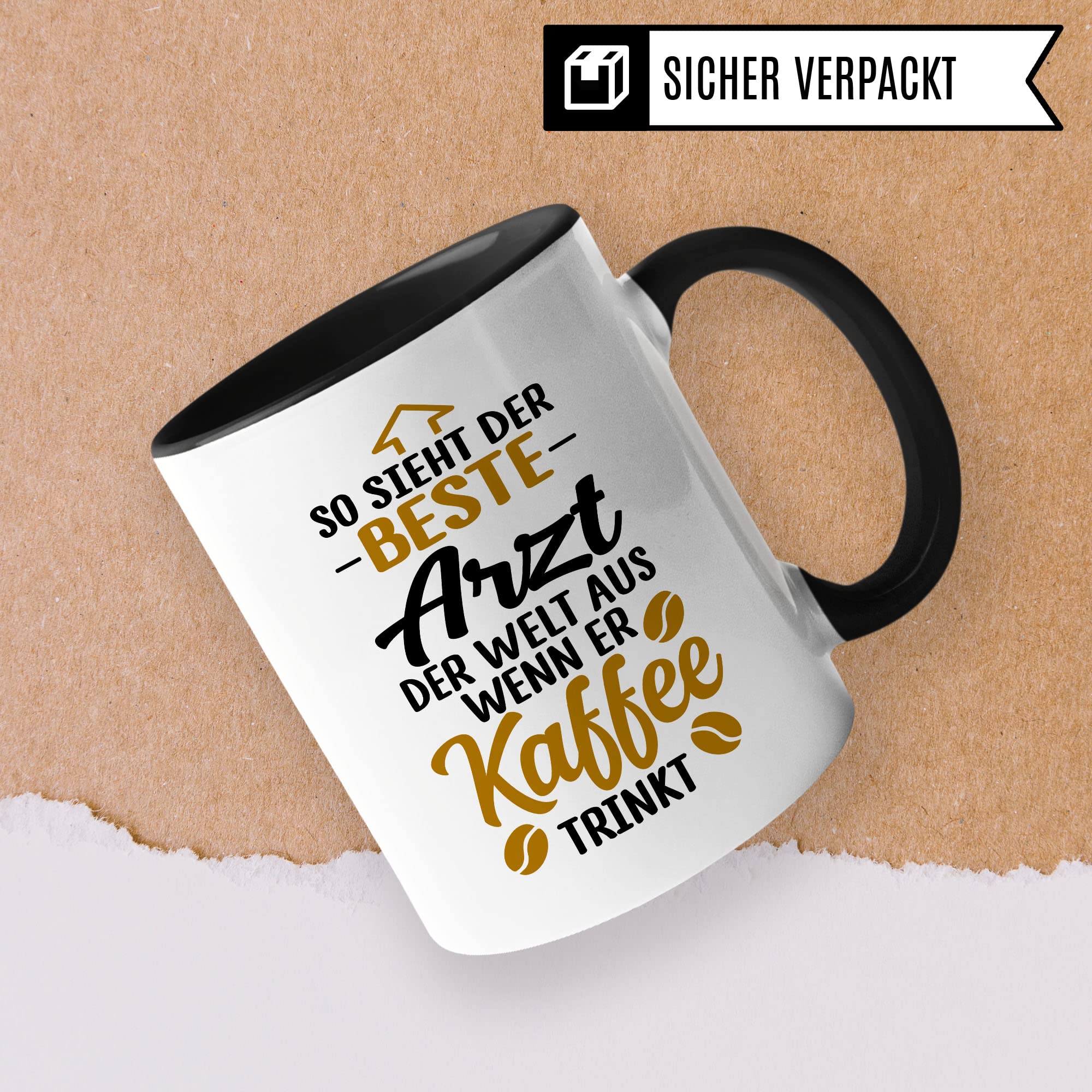 Arzt Tasse, So sieht der beste Arzt der Welt aus wenn er Kaffee trinkt, Arzt Danke Geschenk, Dankeschön Tasse schöner Spruch süßes Motiv Kaffeetasse Berufe Tasse