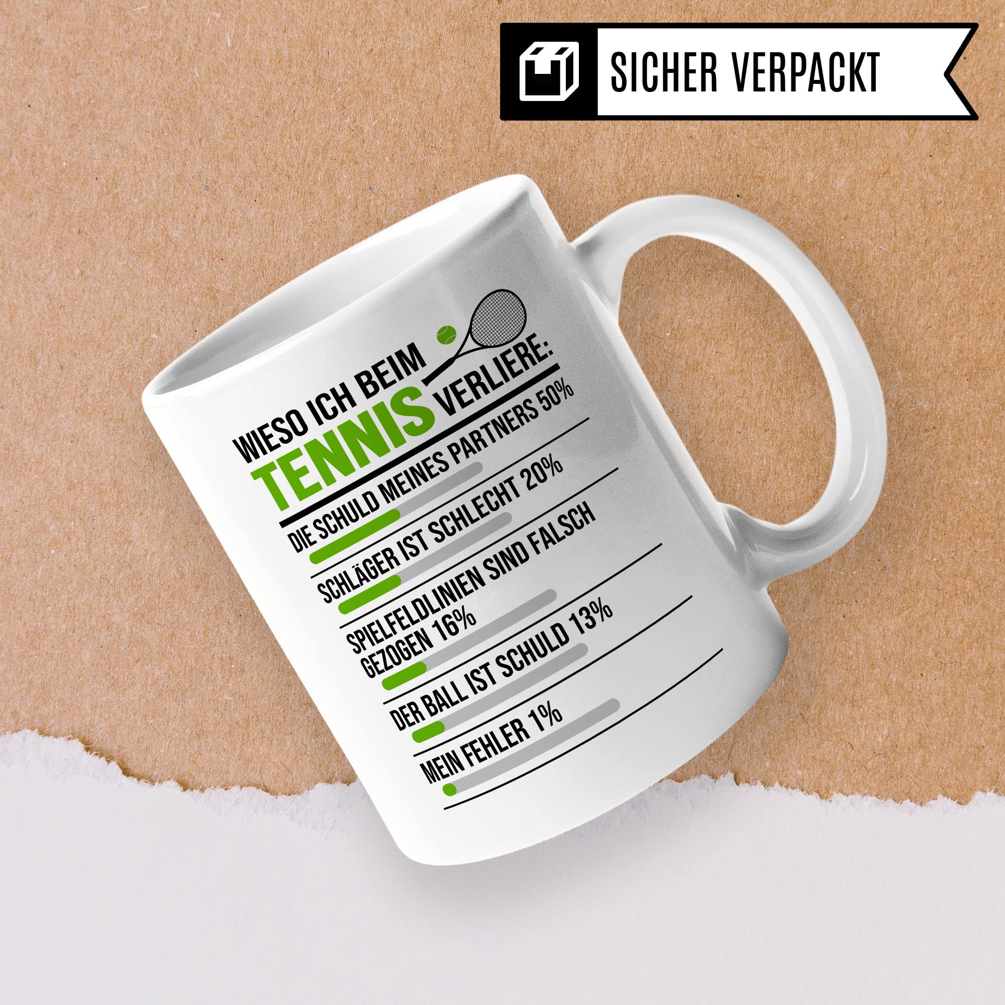 Tennis Tasse, Wieso Ich beim Tennis verliere Tennis-Spruch, Geschenk Tennisspieler Tennis-Spielerin, Tennisprofi Tennisliebhaber, Geschenkidee Kaffeetasse Kollegen Spielpartner