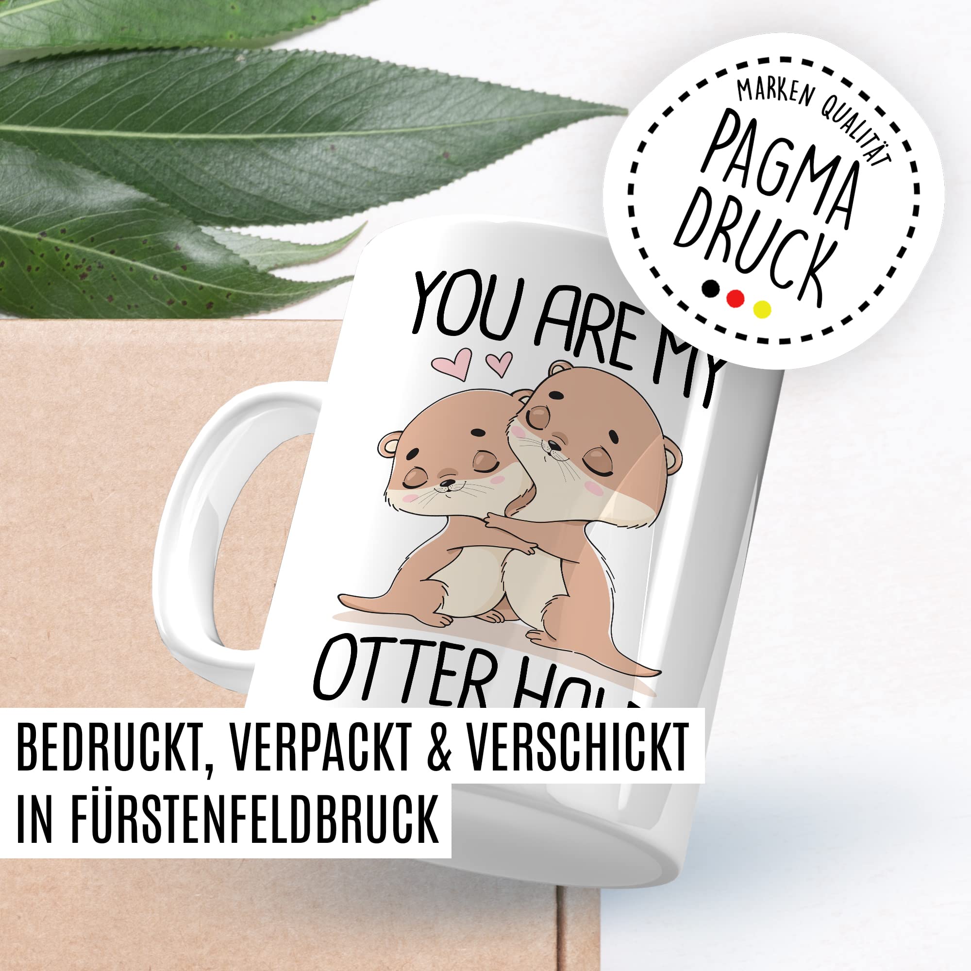 Otter Tasse Süße Liebe Kaffeetasse Für Partner Geschenk Freundin Geschenkidee Freund Kaffee-Becher Other Half Spruch Motiv Love Beziehung relationship Ehe lustig Humor Witz