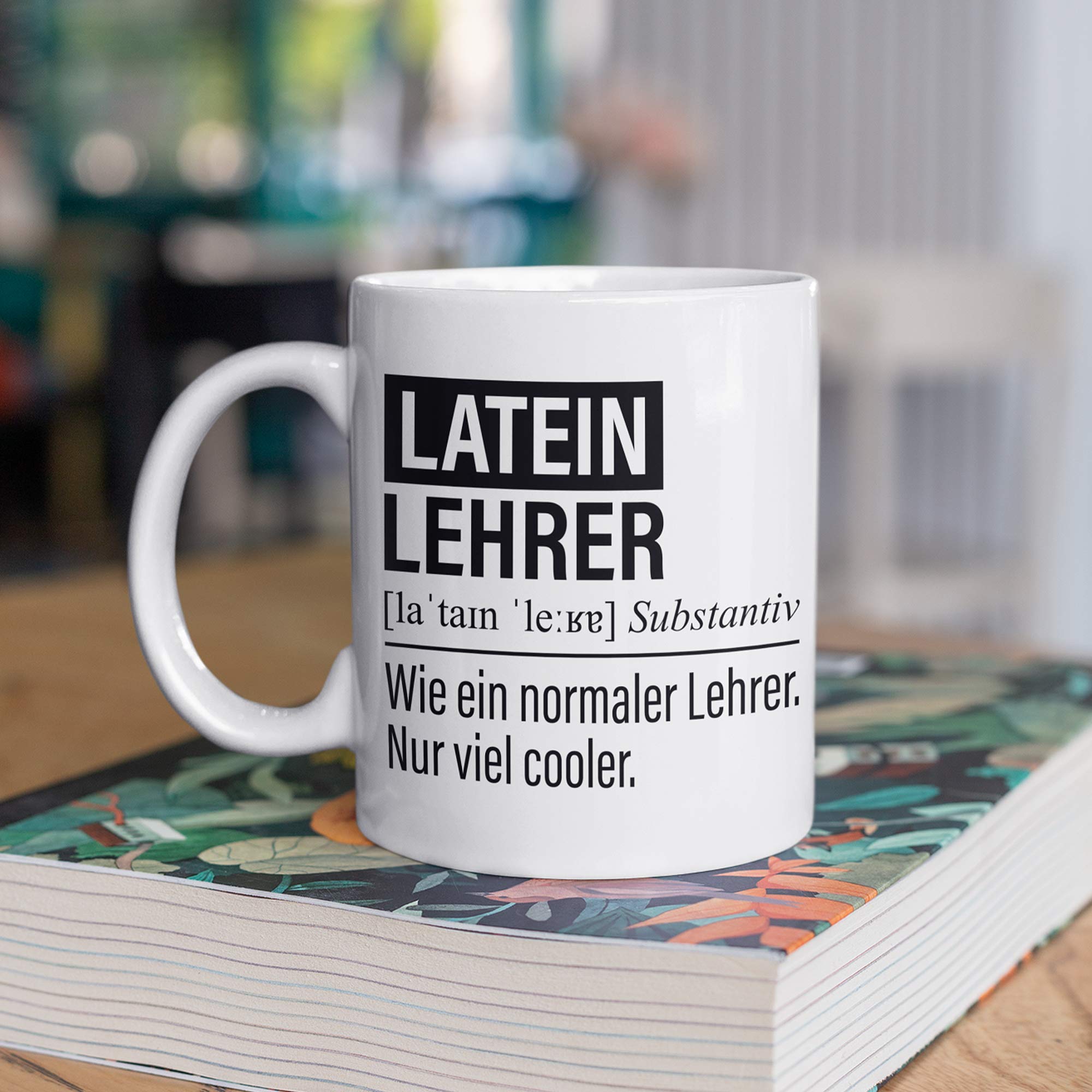 Latein Lehrer Tasse, Geschenk für Lateinlehrer, Kaffeetasse Geschenkidee Lehrer, Kaffeebecher Lehramt Schule Latein Unterricht Witz