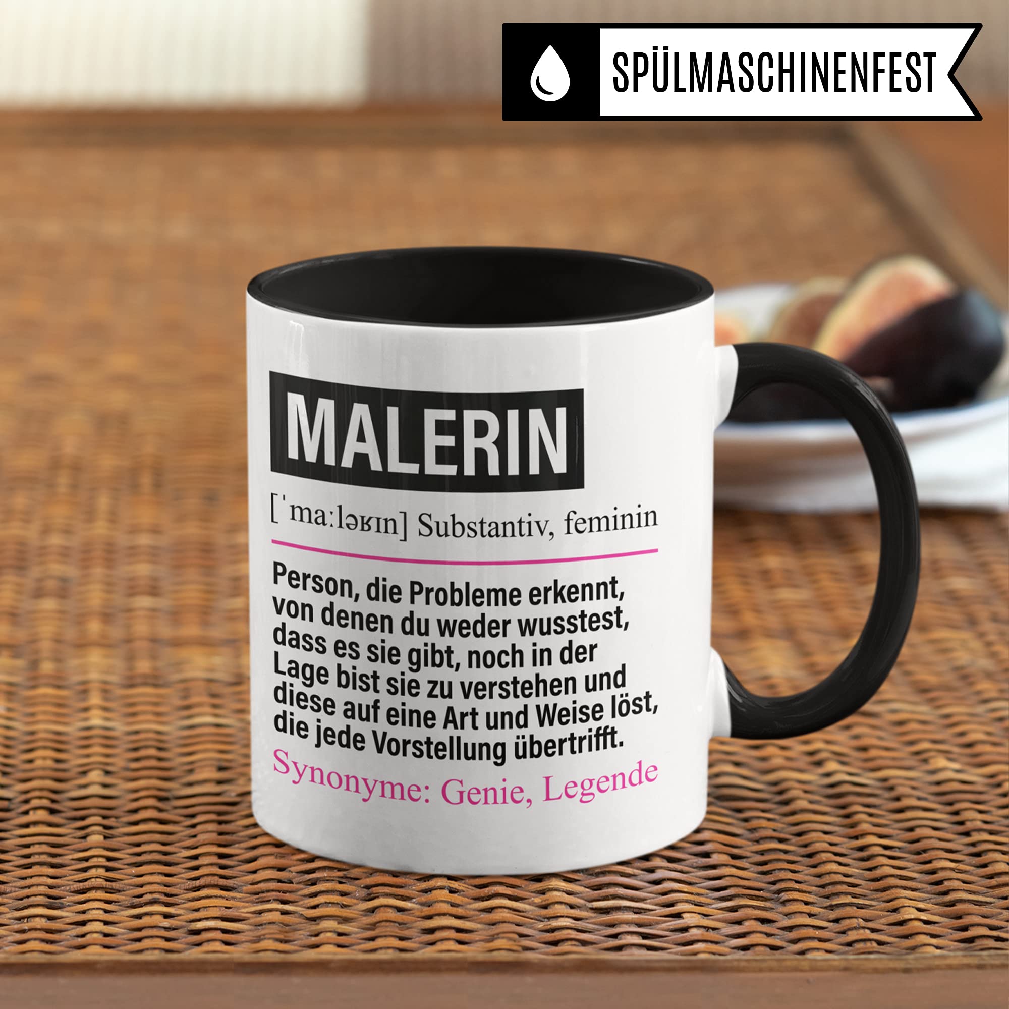 Malerin Tasse lustig, Malerin Geschenk Beruf, Spruch Malerinnen Geschenkidee, Kaffeetasse Beruf Malermeisterin Kaffeebecher Teetasse Becher