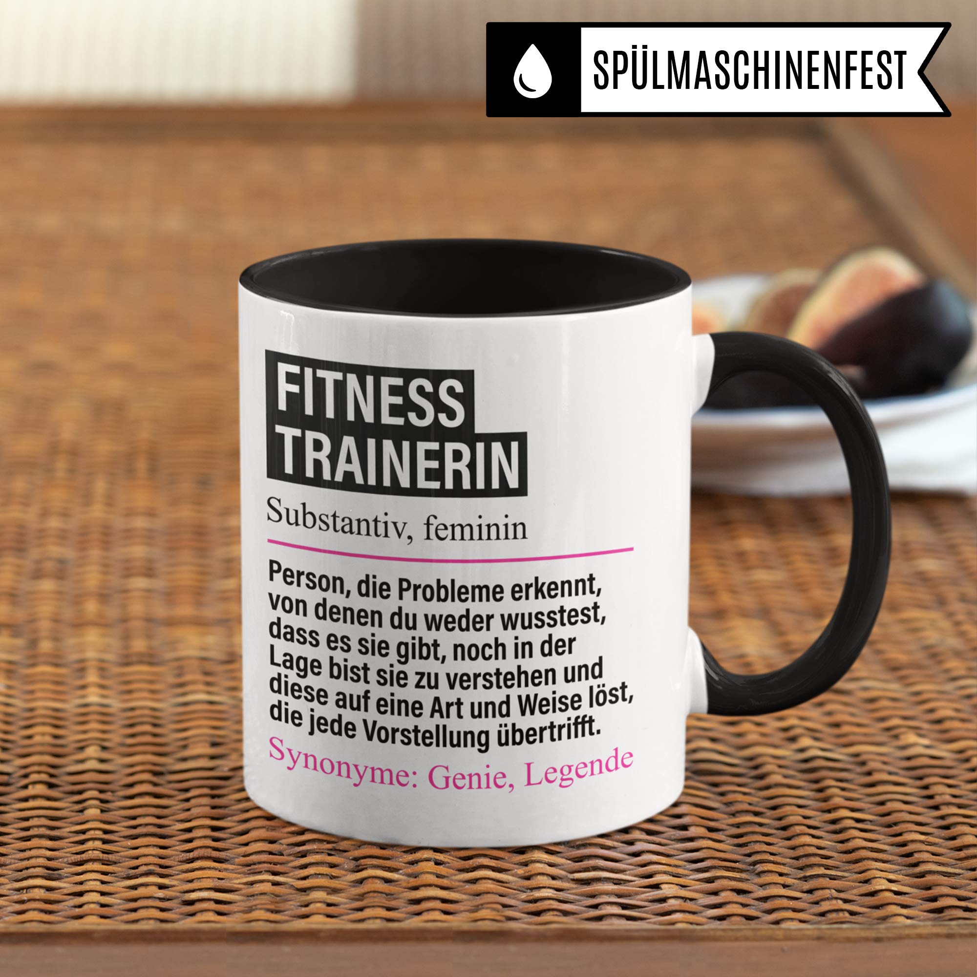 Pagma Druck Tasse Fitnesstrainerin lustig, Fitnesstrainerin Geschenk, Spruch Trainerin Geschenkidee, Kaffeetasse Ausbildung Lehre Beruf Fitnesstraining Kaffeebecher Teetasse Personal Training Becher