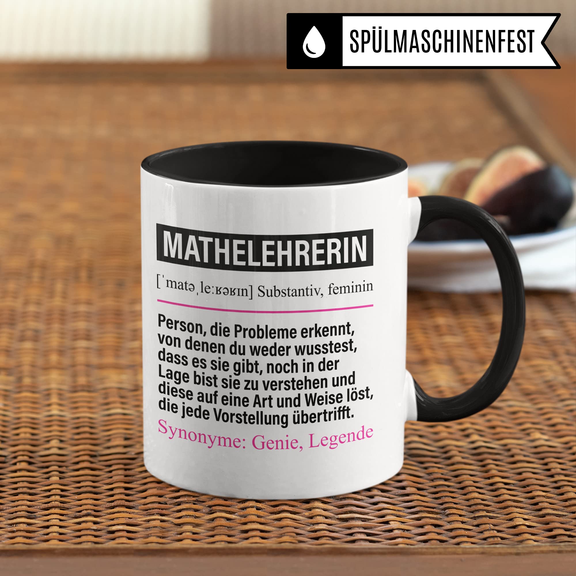 Mathelehrerin Tasse lustig, Mathe Lehrerin Geschenk Beruf, Spruch Mathe-Lehrerin Geschenkidee, Kaffeetasse Beruf Mathematik Referendarin Kaffeebecher Teetasse Becher