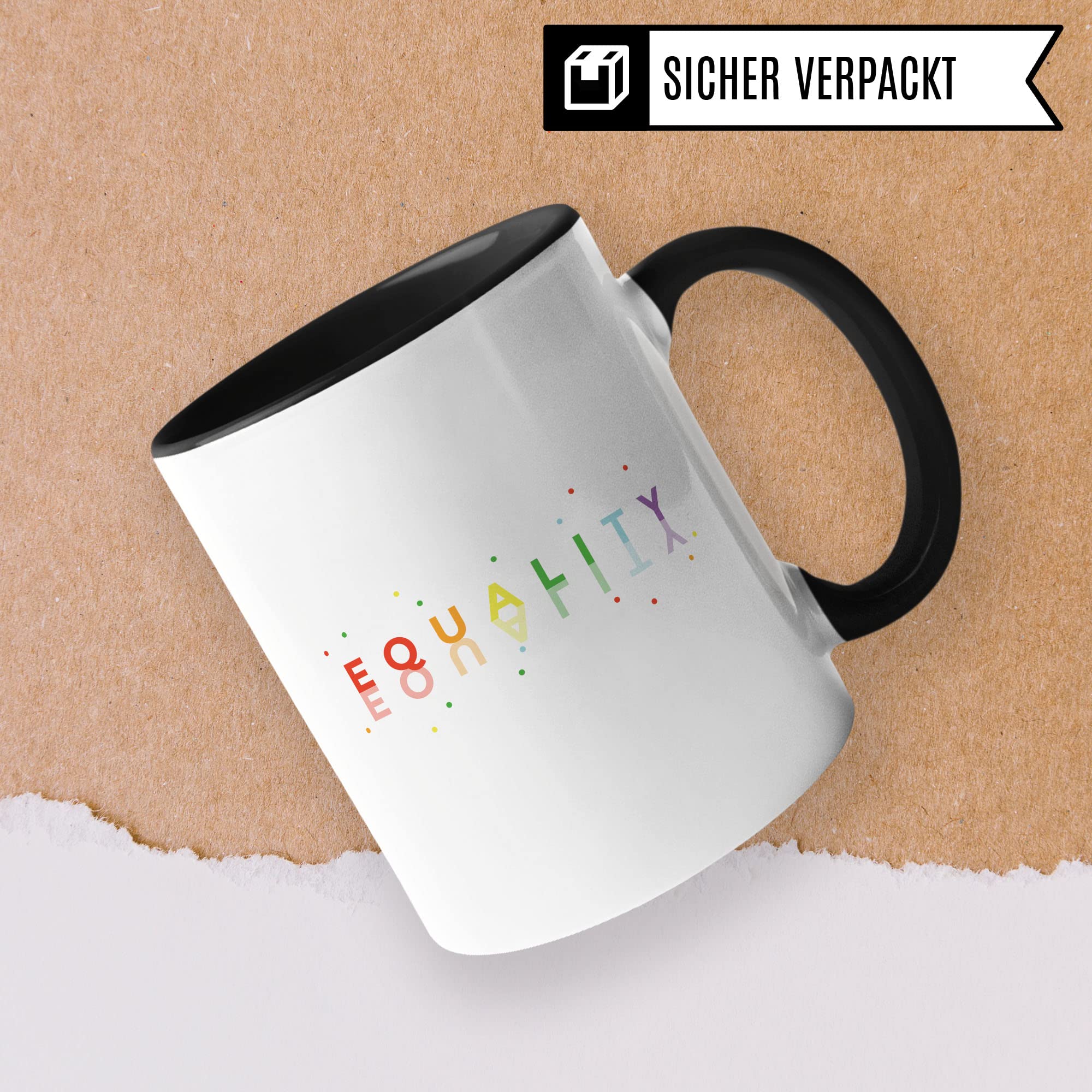 Equality Tasse Geschenkidee Kaffeetasse Geschenk für LGBTQ+ Kaffeebecher Lgbt Becher