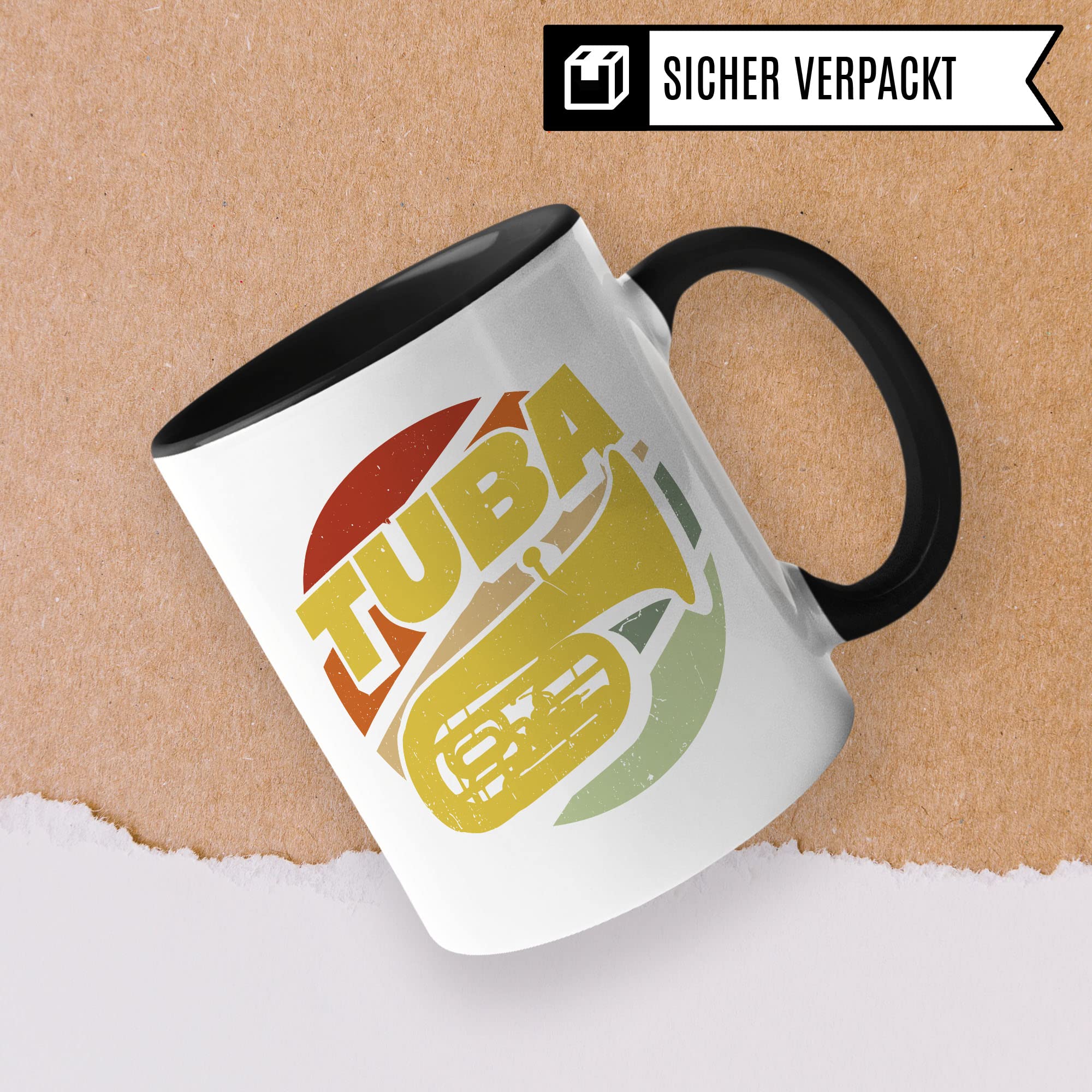 Tuba Tasse Geschenkidee Kaffeetasse Geschenk für Tubaspieler Kaffeebecher Bigband Becher
