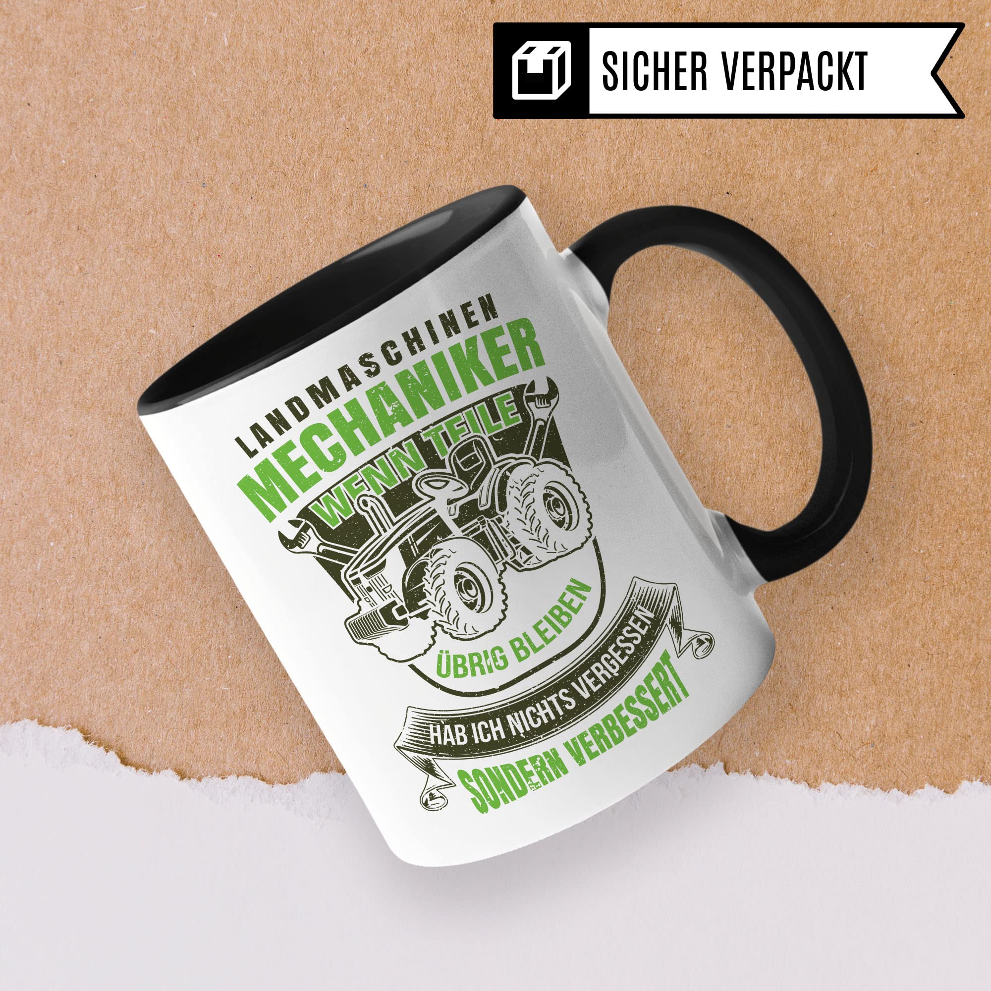 Mechaniker Tasse Geschenkidee Landmaschinen Kaffeetasse Humor Witz Geschenk für Kfz-Mechaniker Kaffeebecher Automechaniker Becher